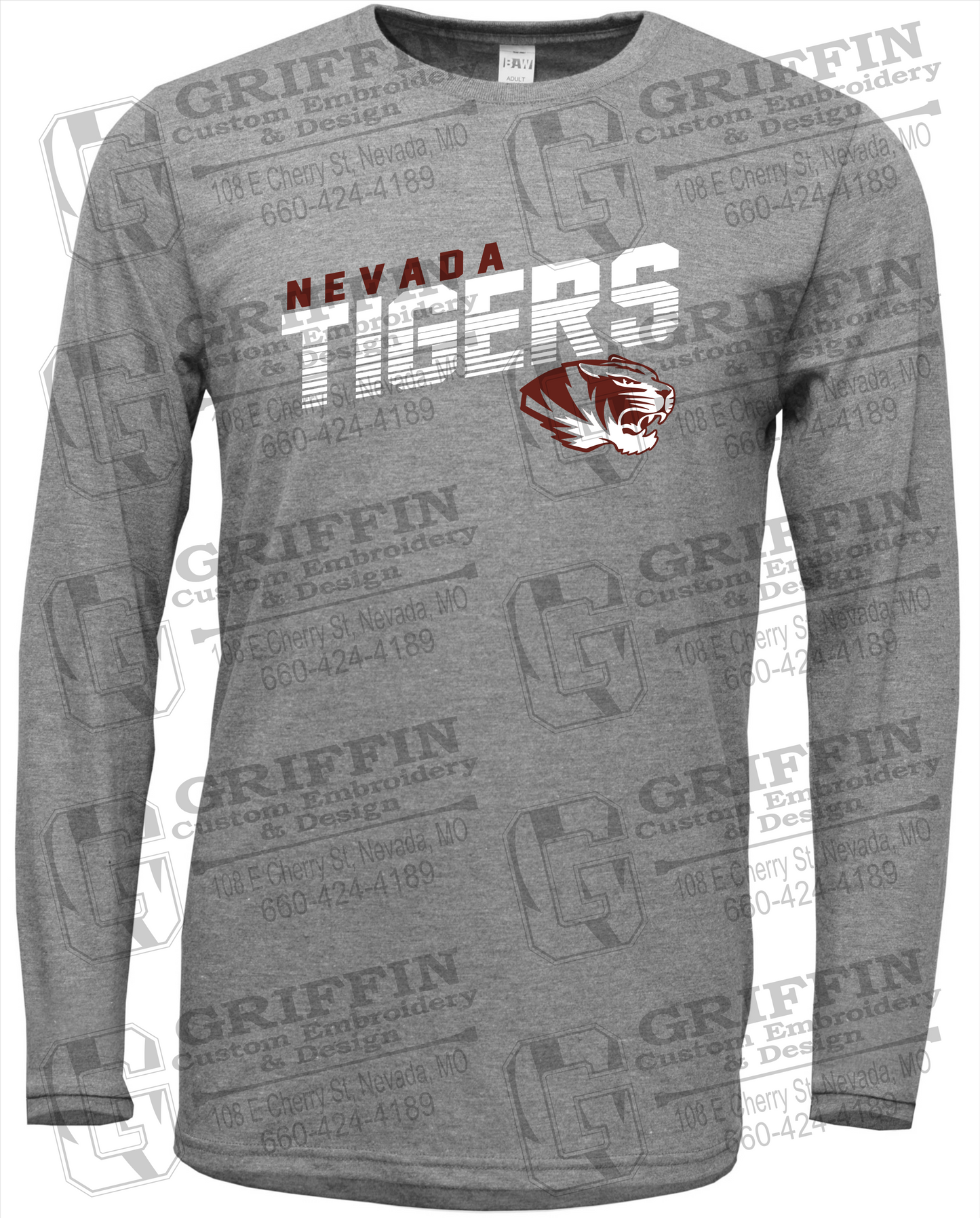 Soft-Tek Long Sleeve T-Shirt - Nevada Tigers 19-A