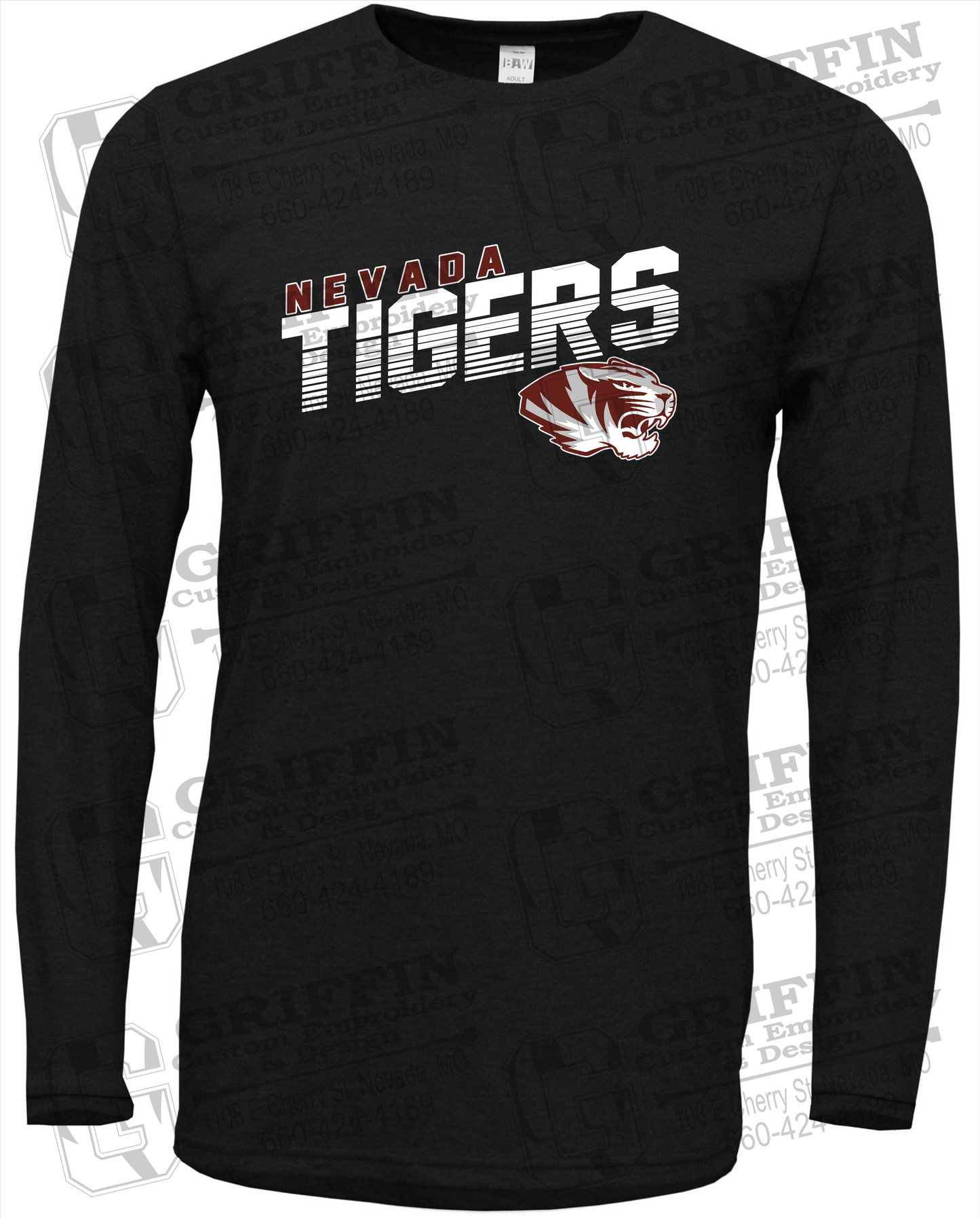 Soft-Tek Long Sleeve T-Shirt - Nevada Tigers 19-A
