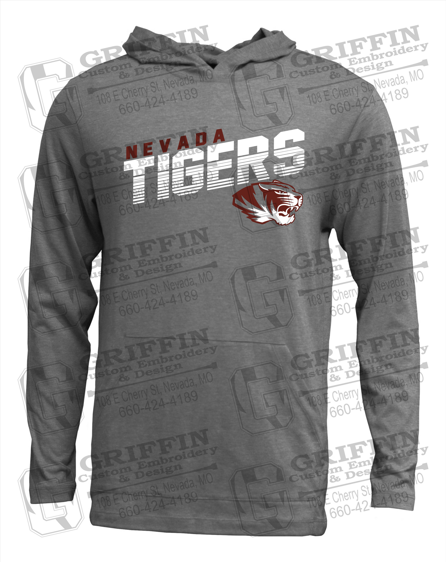 Soft-Tek T-Shirt Hoodie - Nevada Tigers 19-A