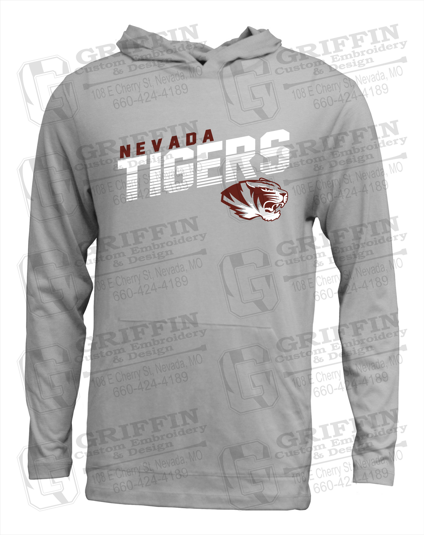 Soft-Tek T-Shirt Hoodie - Nevada Tigers 19-A