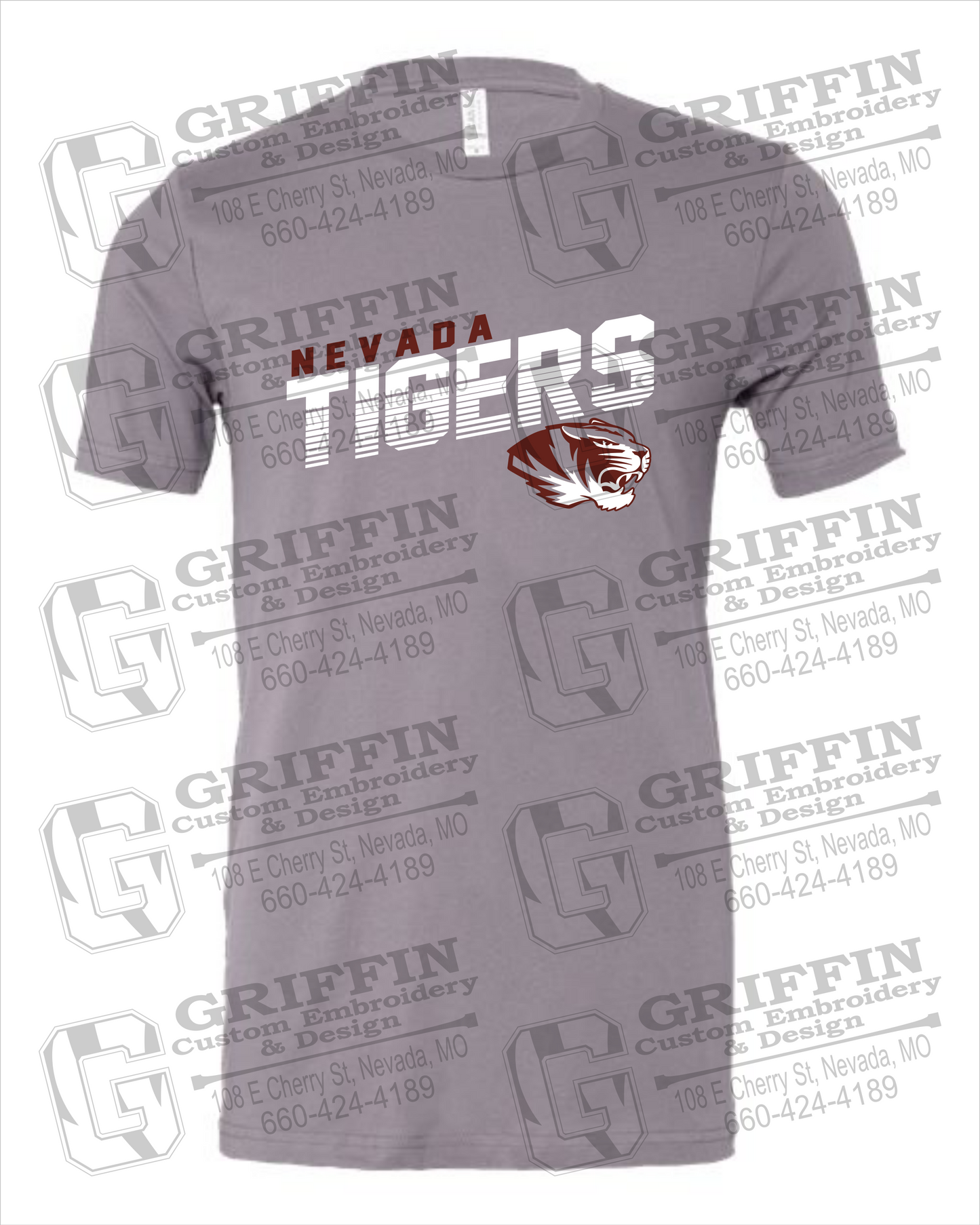 Nevada Tigers 19-A 100% Cotton Short Sleeve T-Shirt