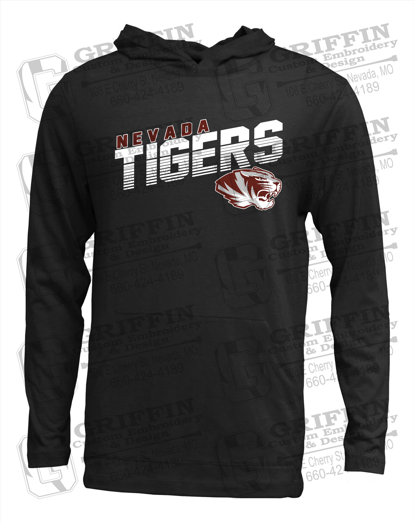 Soft-Tek T-Shirt Hoodie - Nevada Tigers 19-A