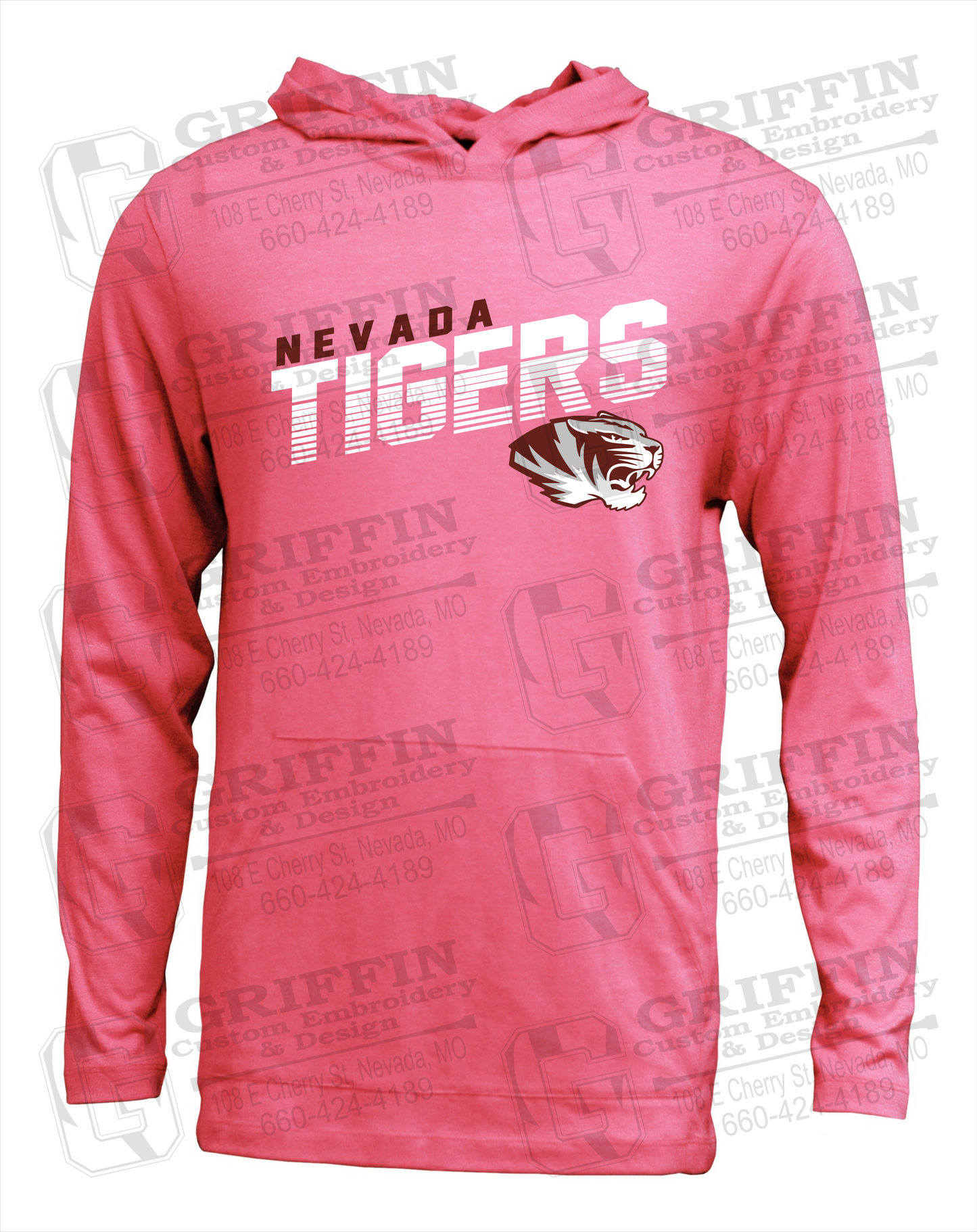 Soft-Tek T-Shirt Hoodie - Nevada Tigers 19-A