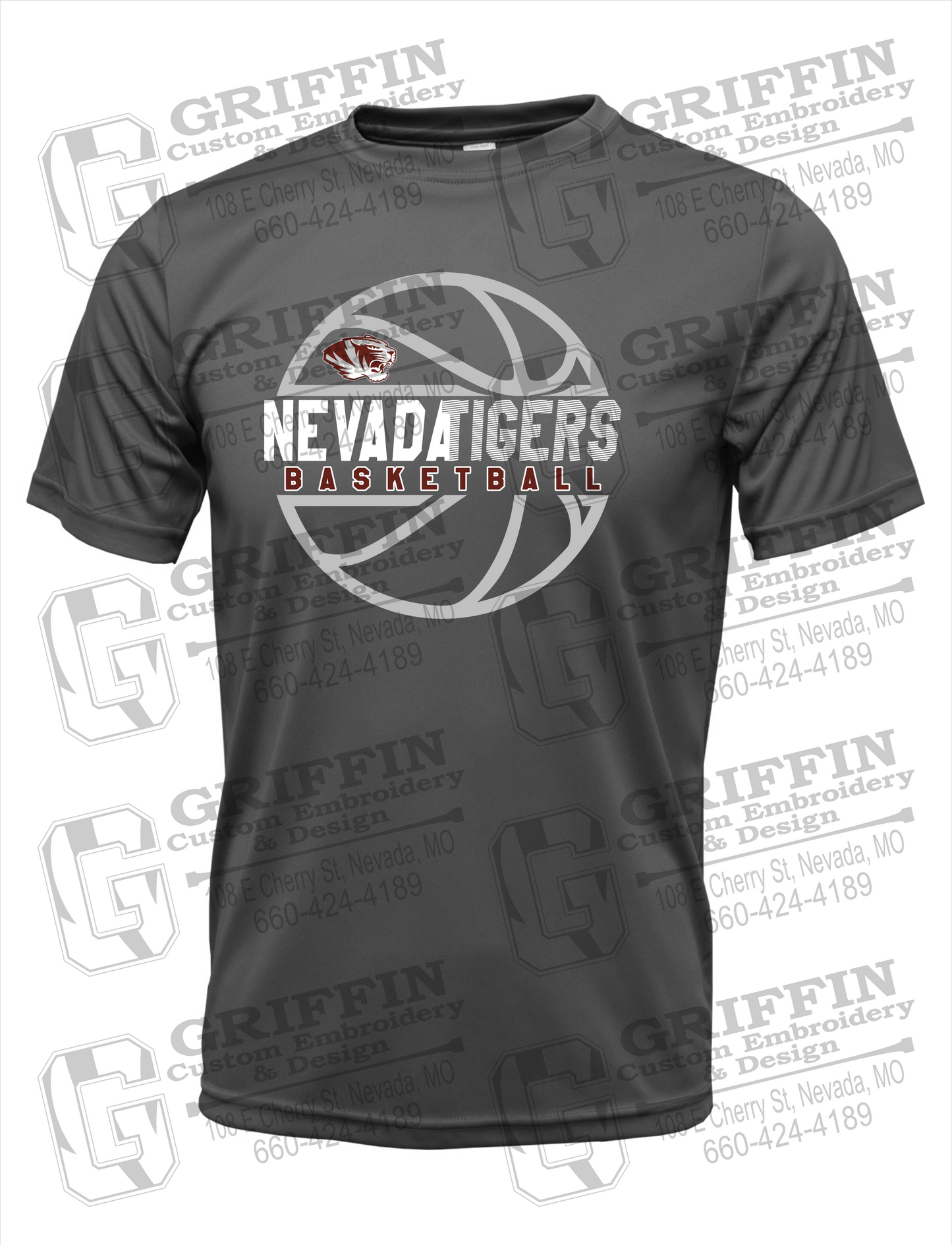 Dry-Fit Short Sleeve T-Shirt - Basketball - Nevada Tigers 19-V
