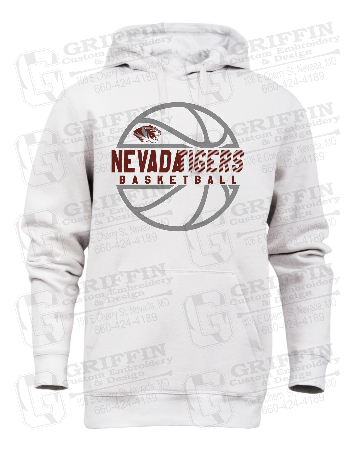 Heavyweight Fleece Hoodie - Basketball - Nevada Tigers 19-V