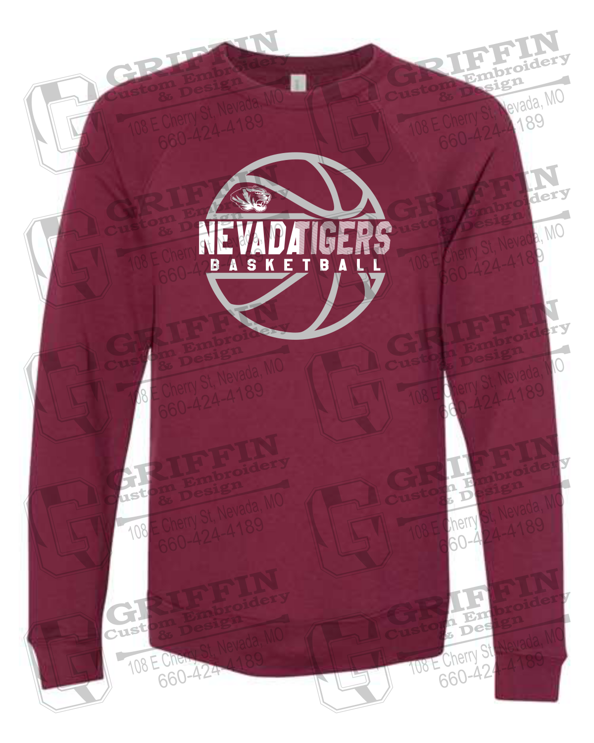 Sponge Fleece Sweatshirt - Basketball - Nevada Tigers 19-V