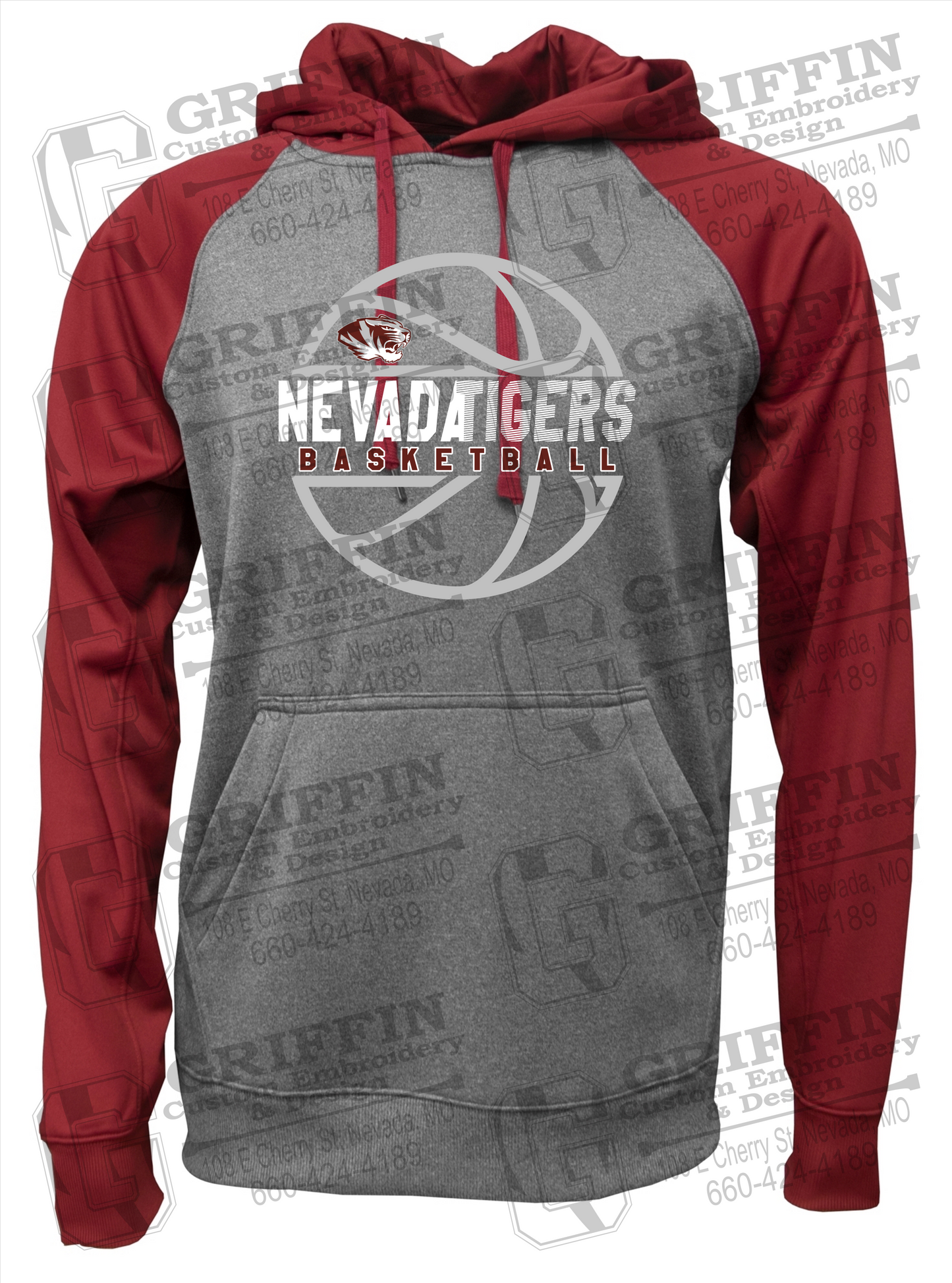 Performance Fleece Raglan Hoodie - Basketball - Nevada Tigers 19-V