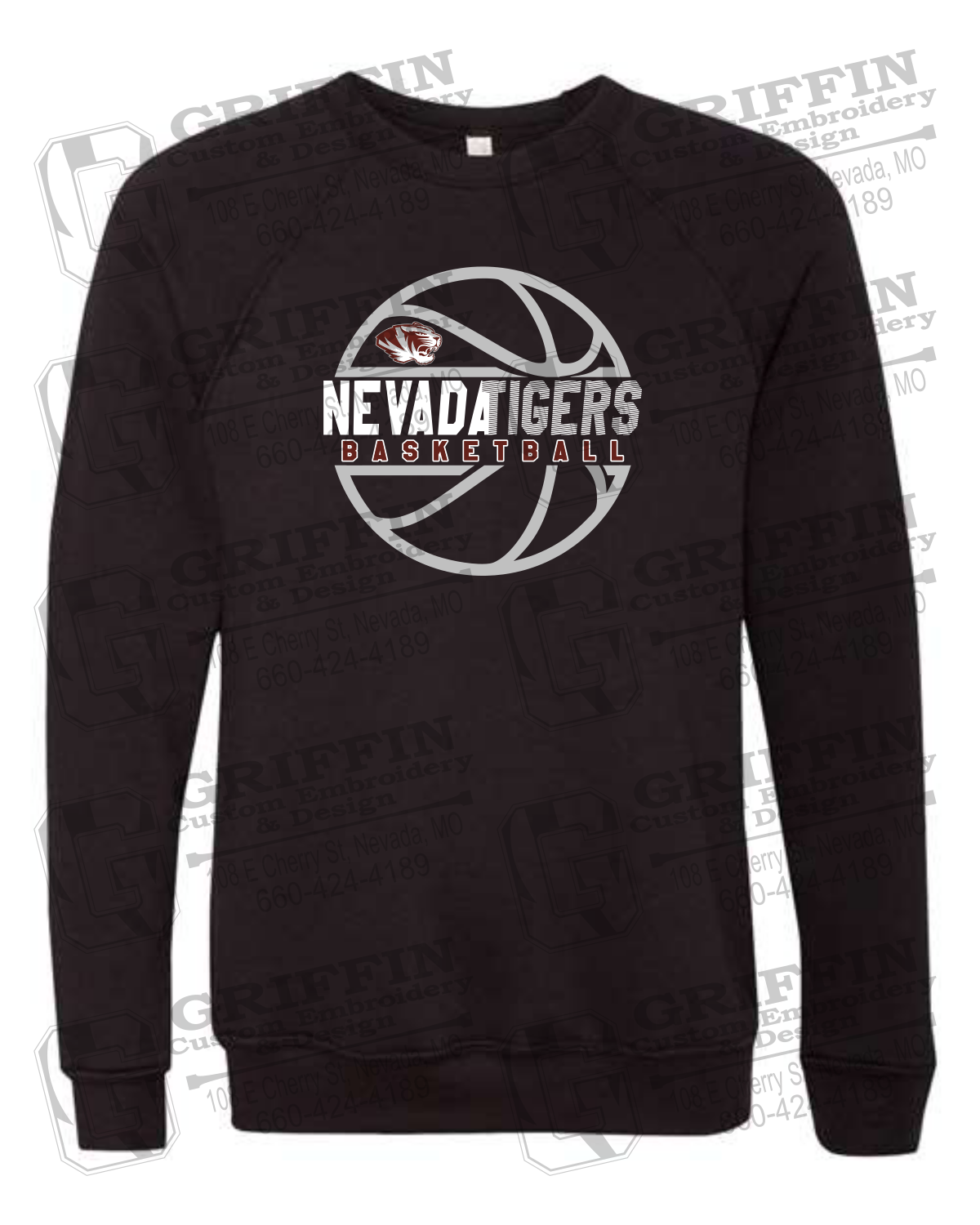 Sponge Fleece Sweatshirt - Basketball - Nevada Tigers 19-V
