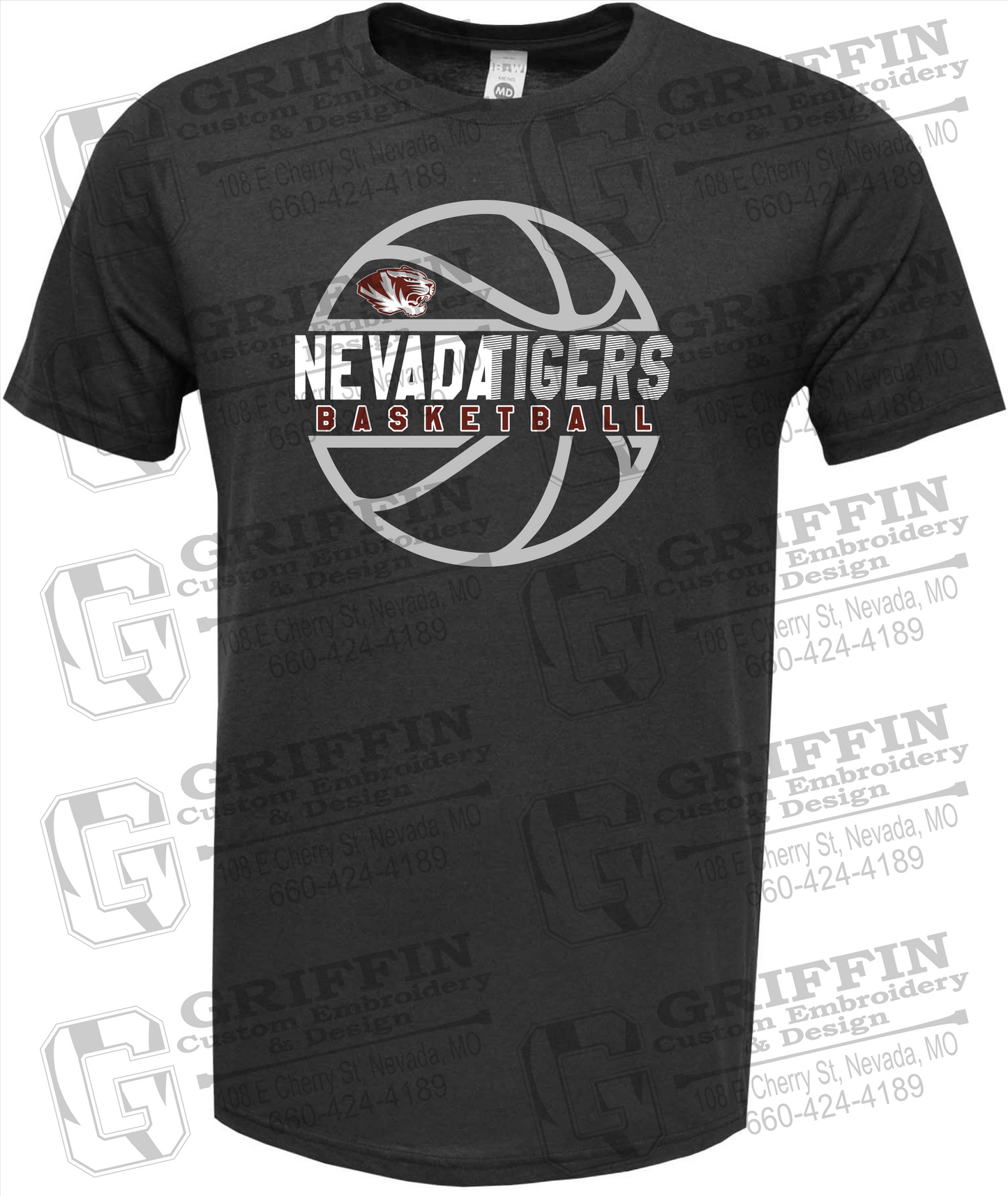 Soft-Tek Short Sleeve T-Shirt - Basketball - Nevada Tigers 19-V