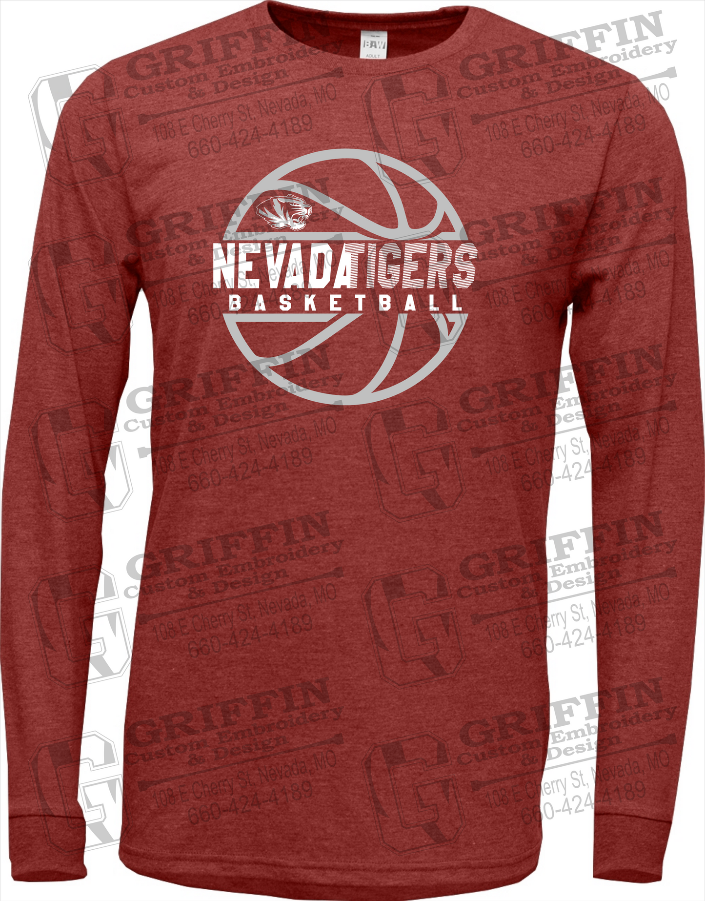 Soft-Tek Long Sleeve T-Shirt - Basketball - Nevada Tigers 19-V