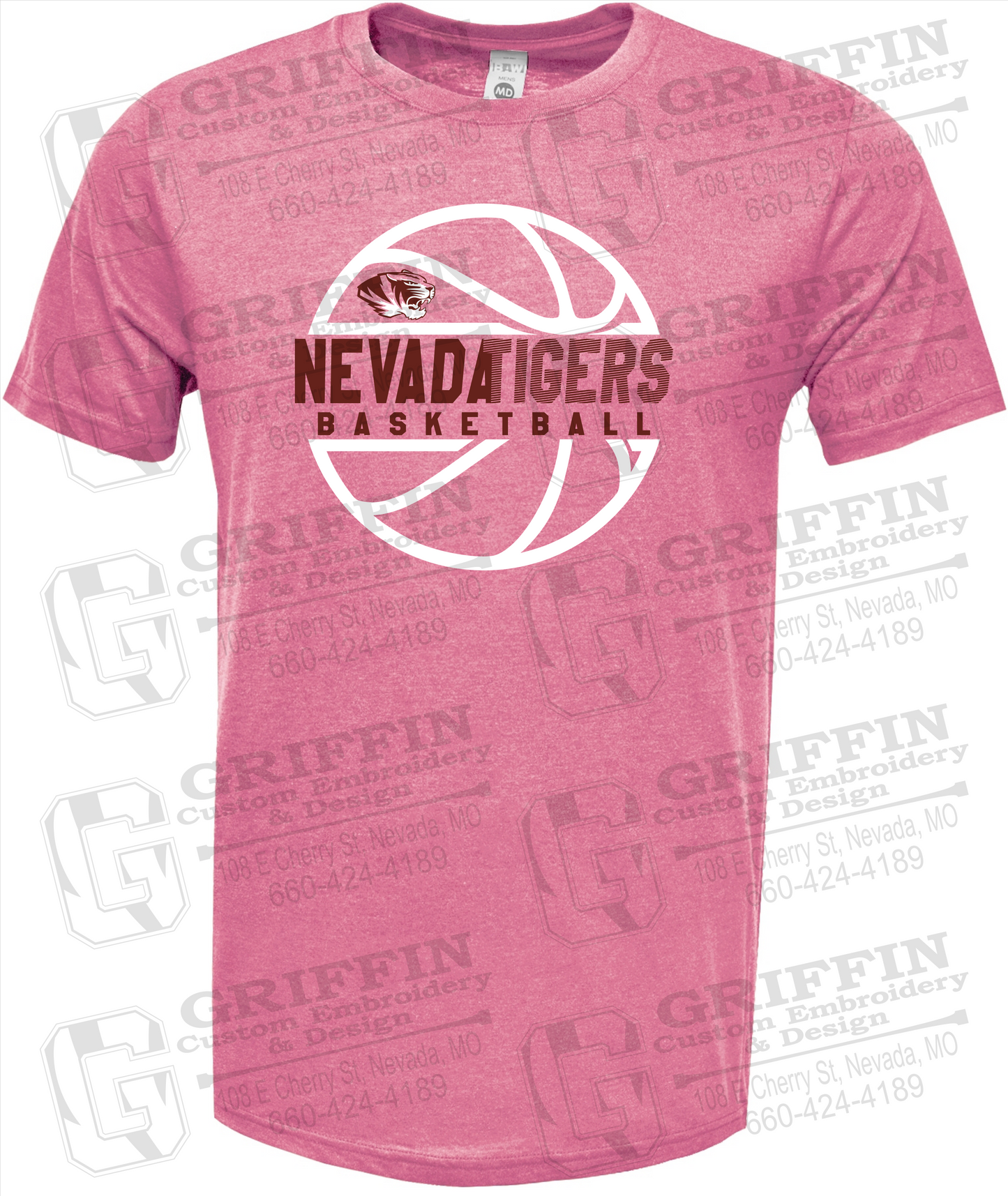 Soft-Tek Short Sleeve T-Shirt - Basketball - Nevada Tigers 19-V
