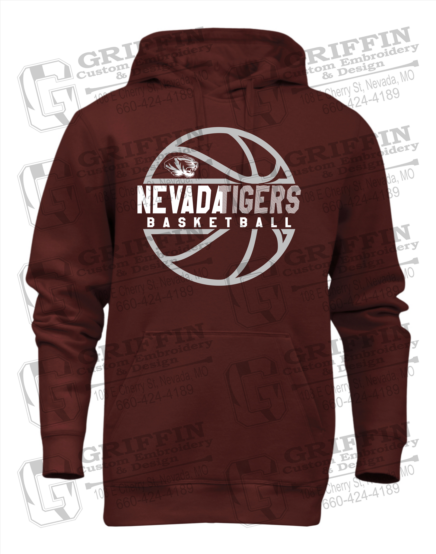 Heavyweight Fleece Hoodie - Basketball - Nevada Tigers 19-V