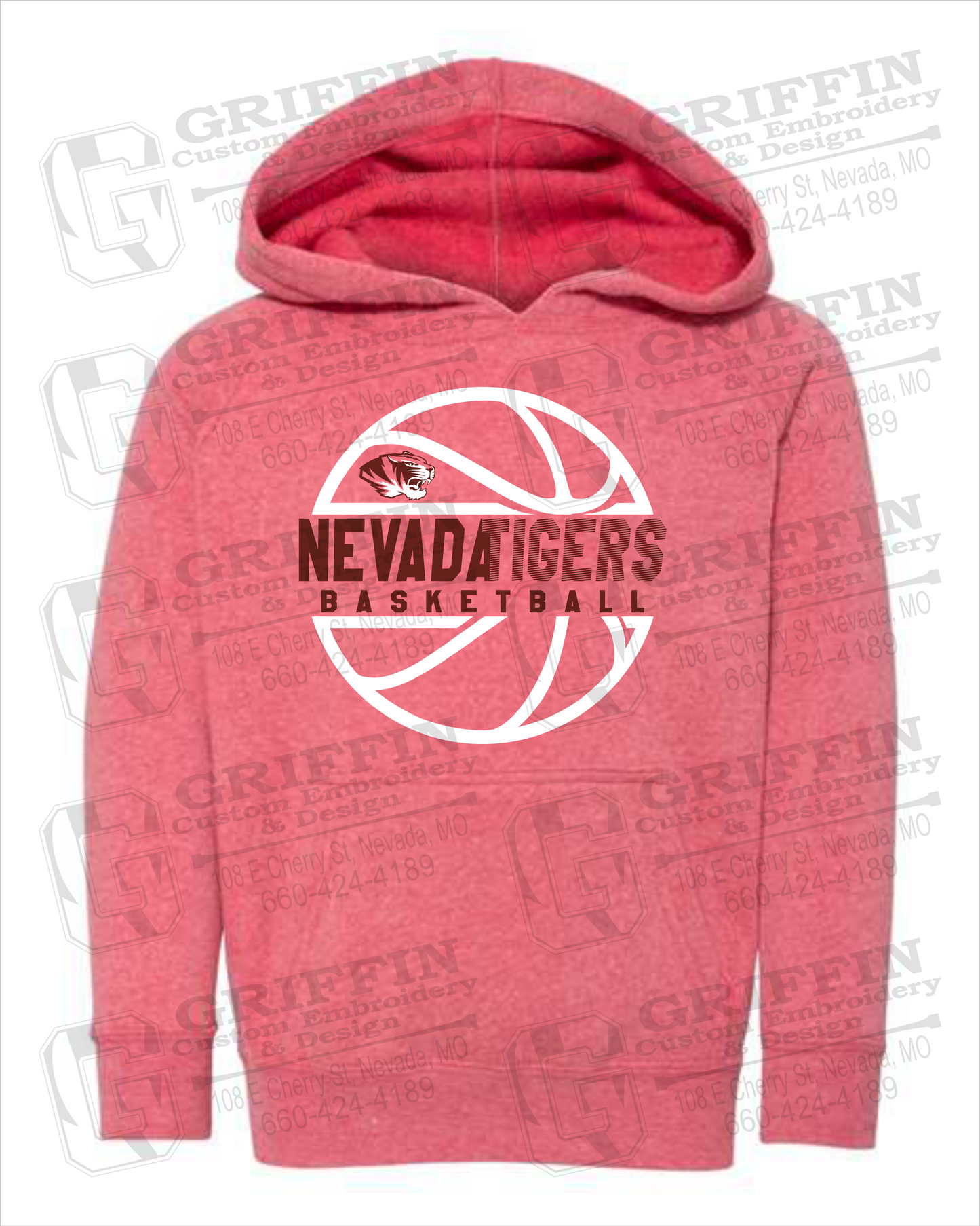 Toddler Hoodie - Basketball - Nevada Tigers 19-V