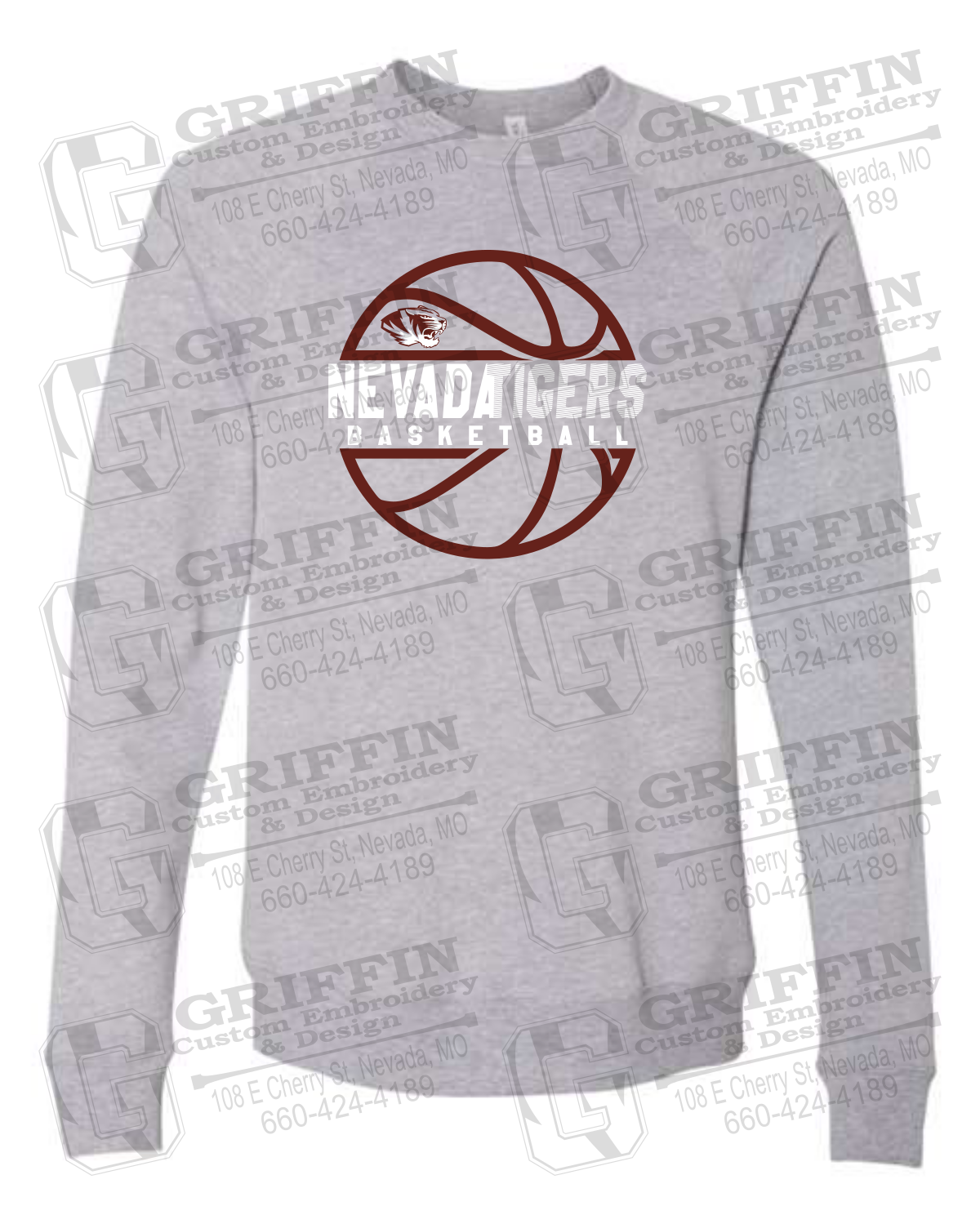 Sponge Fleece Sweatshirt - Basketball - Nevada Tigers 19-V