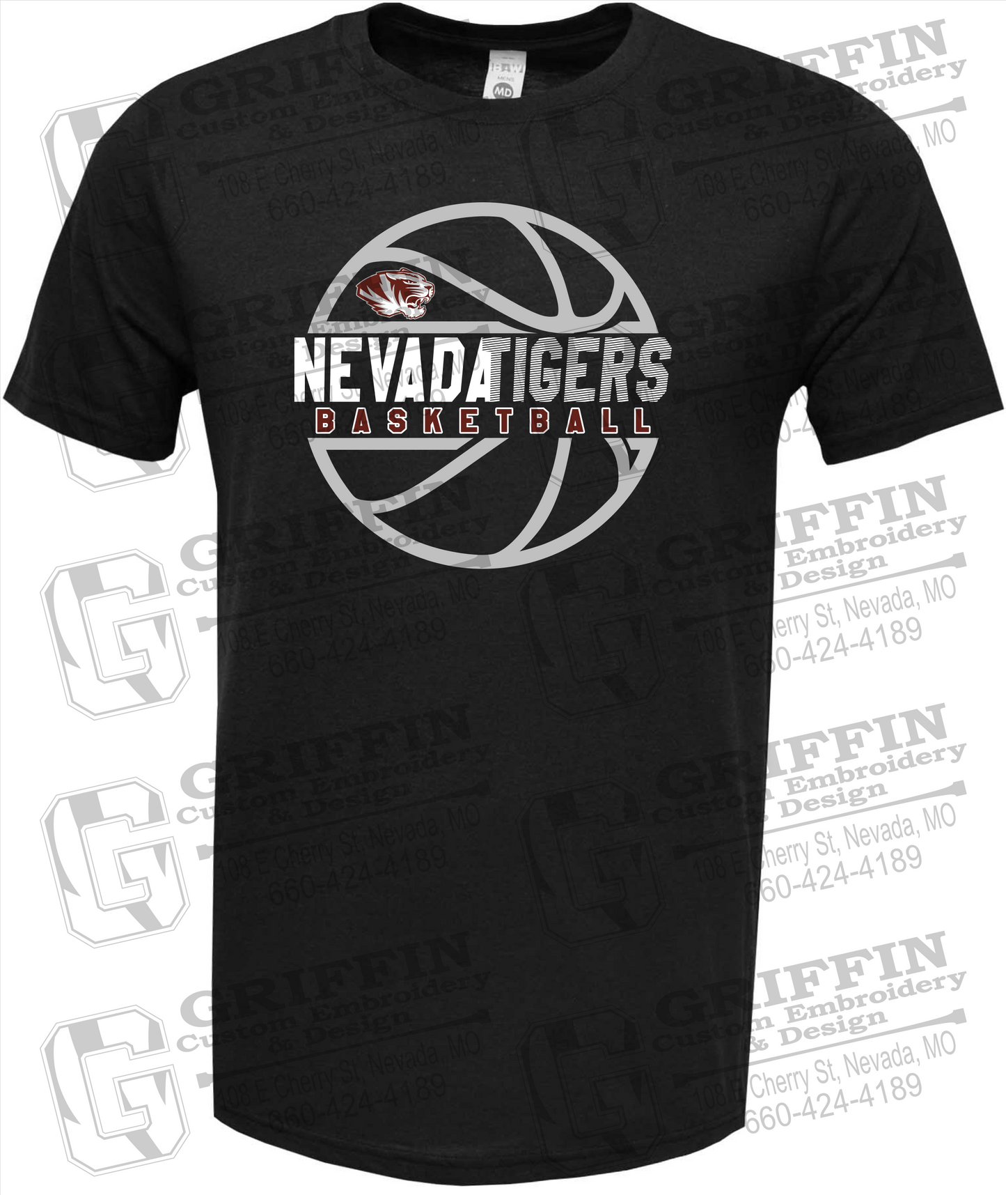 Soft-Tek Short Sleeve T-Shirt - Basketball - Nevada Tigers 19-V