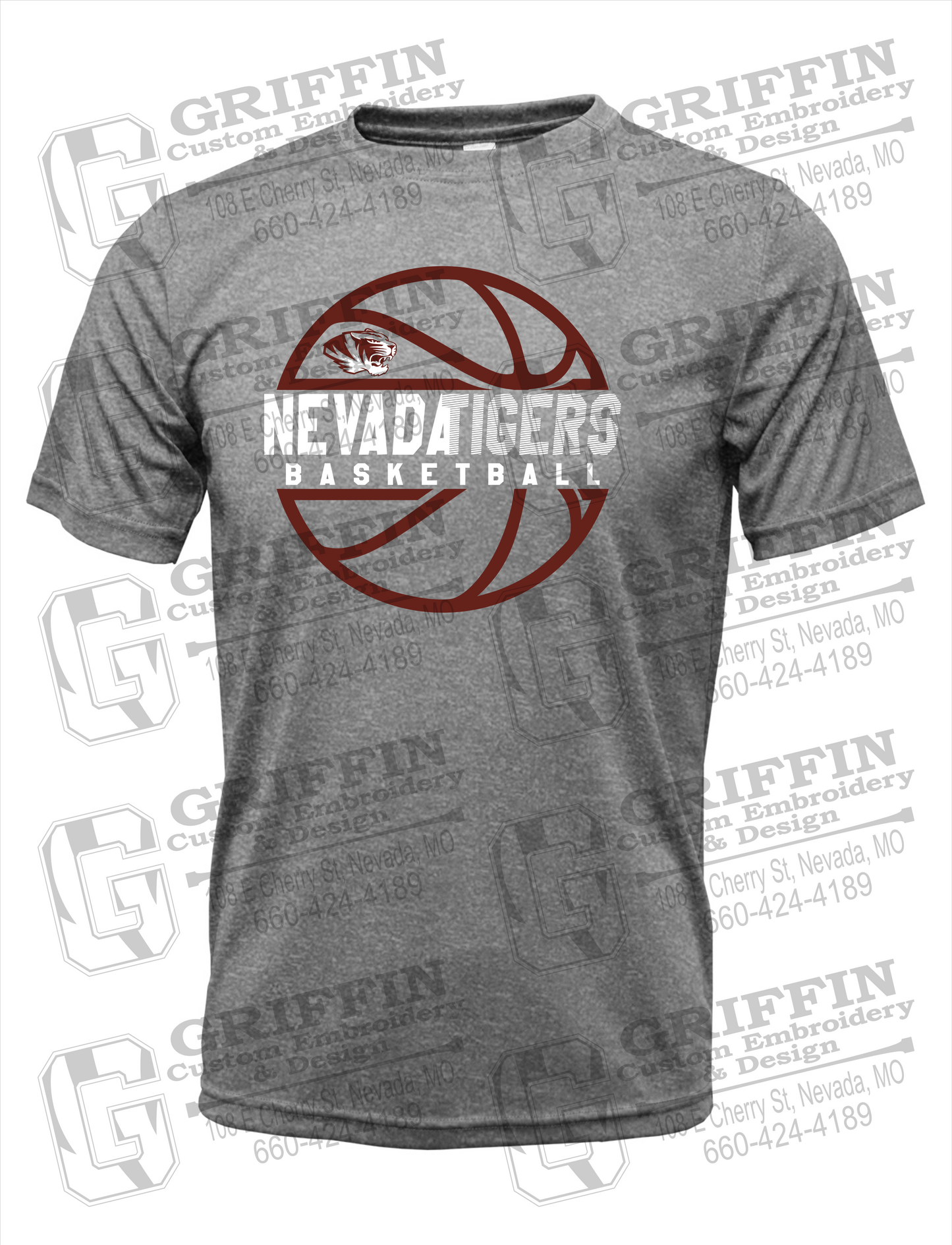 Dry-Fit Short Sleeve T-Shirt - Basketball - Nevada Tigers 19-V