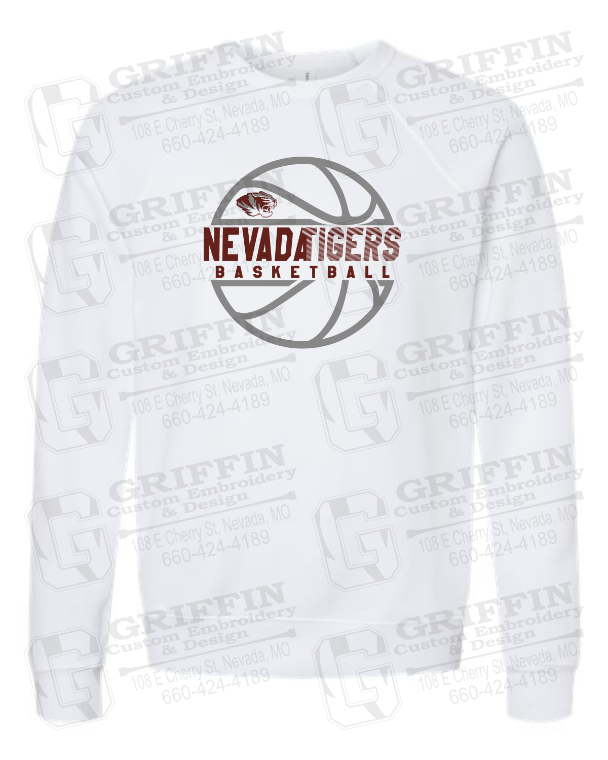 Sponge Fleece Sweatshirt - Basketball - Nevada Tigers 19-V