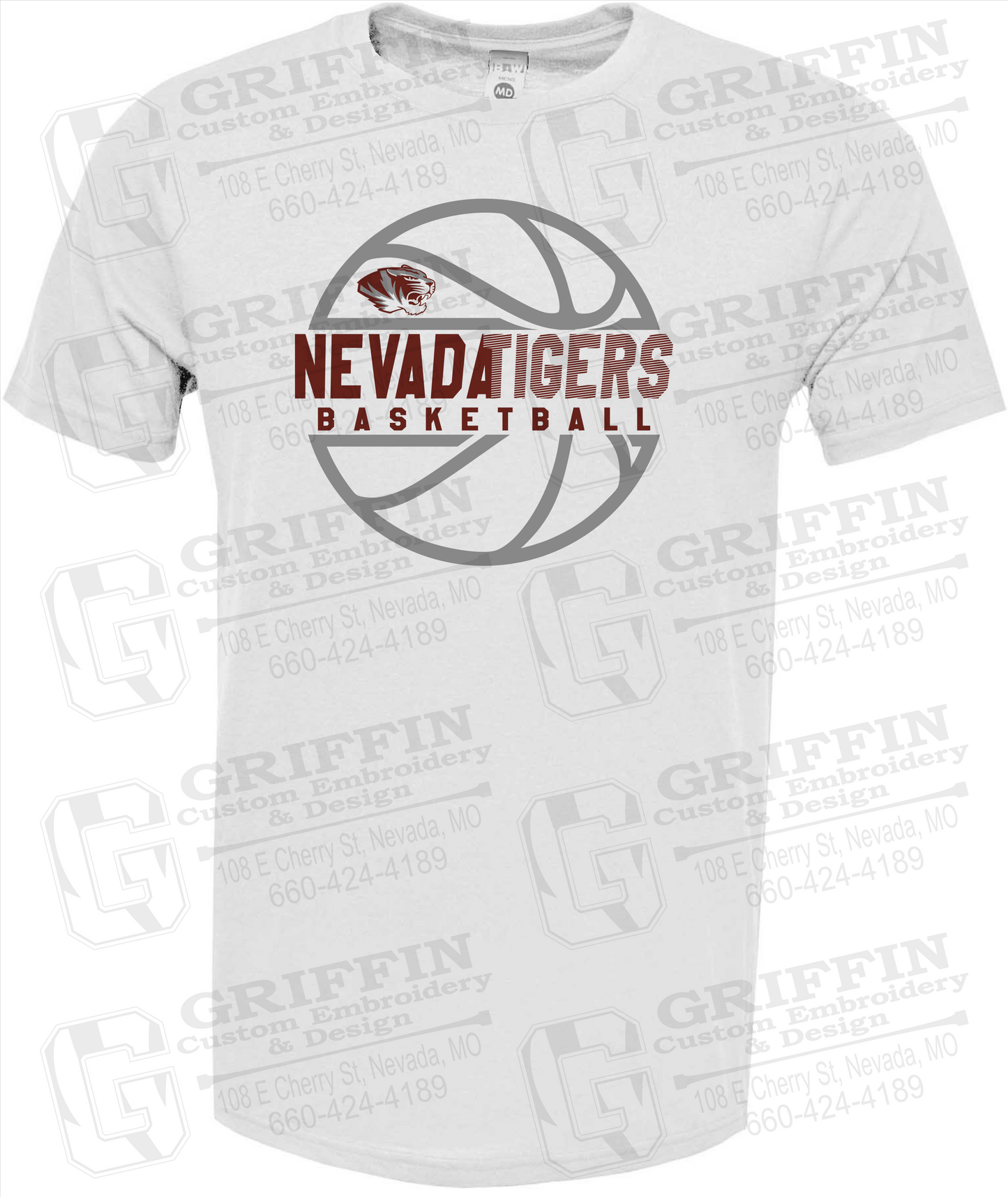 Soft-Tek Short Sleeve T-Shirt - Basketball - Nevada Tigers 19-V