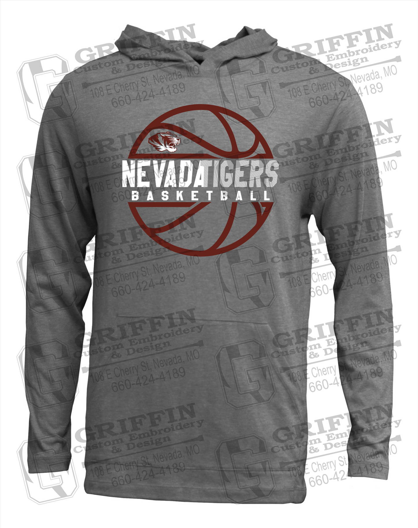 Nevada Tigers 19-V T-Shirt Hoodie - Basketball