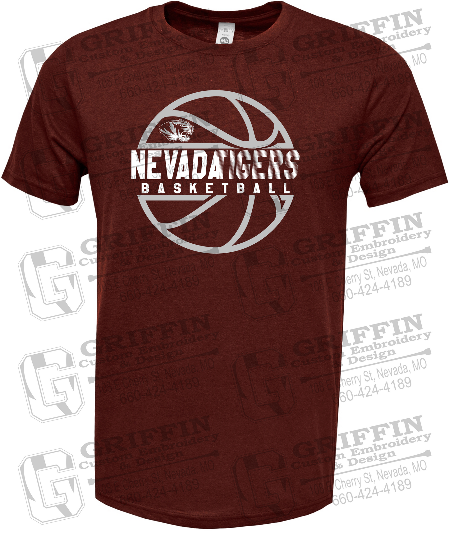 Soft-Tek Short Sleeve T-Shirt - Basketball - Nevada Tigers 19-V
