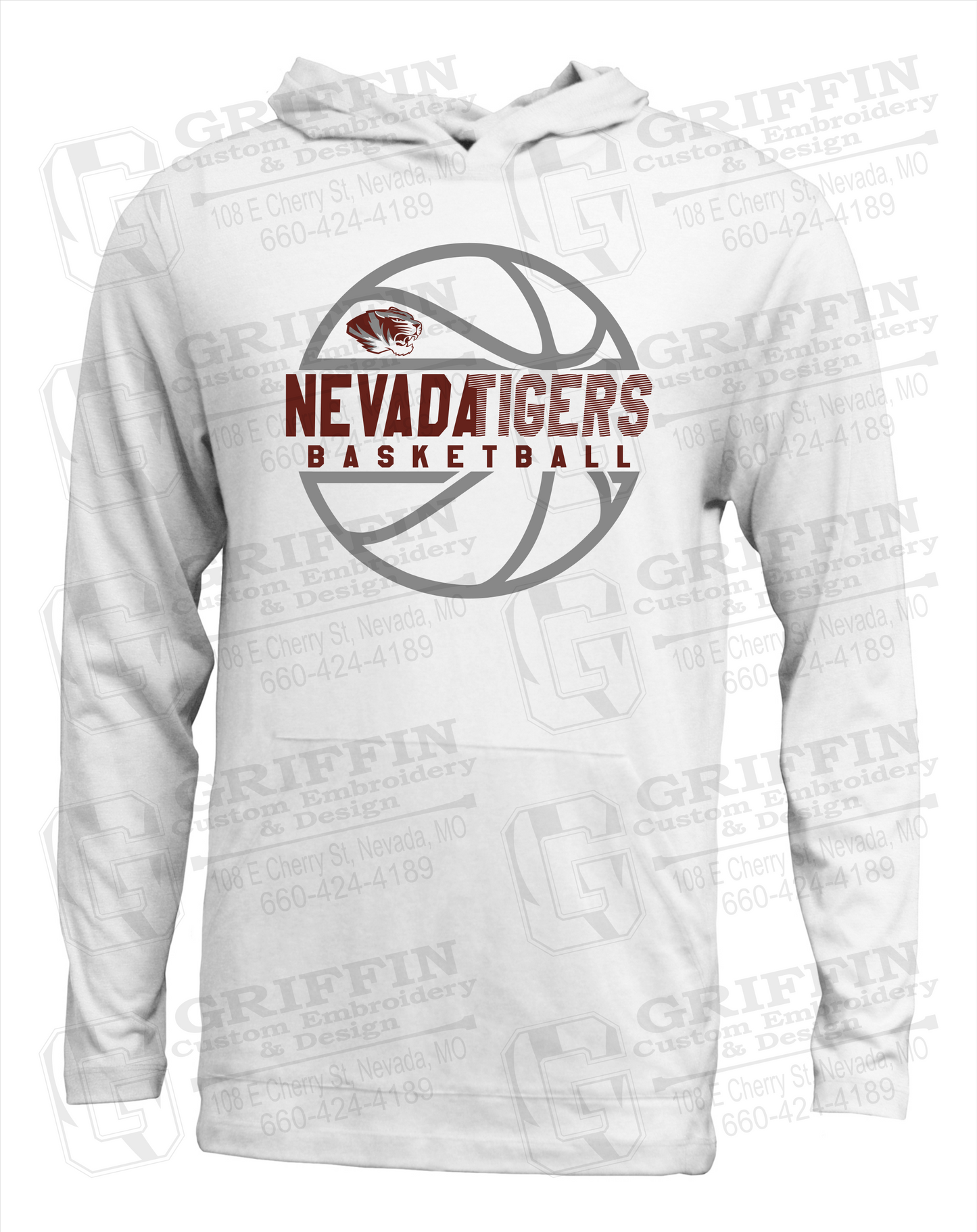 Nevada Tigers 19-V T-Shirt Hoodie - Basketball