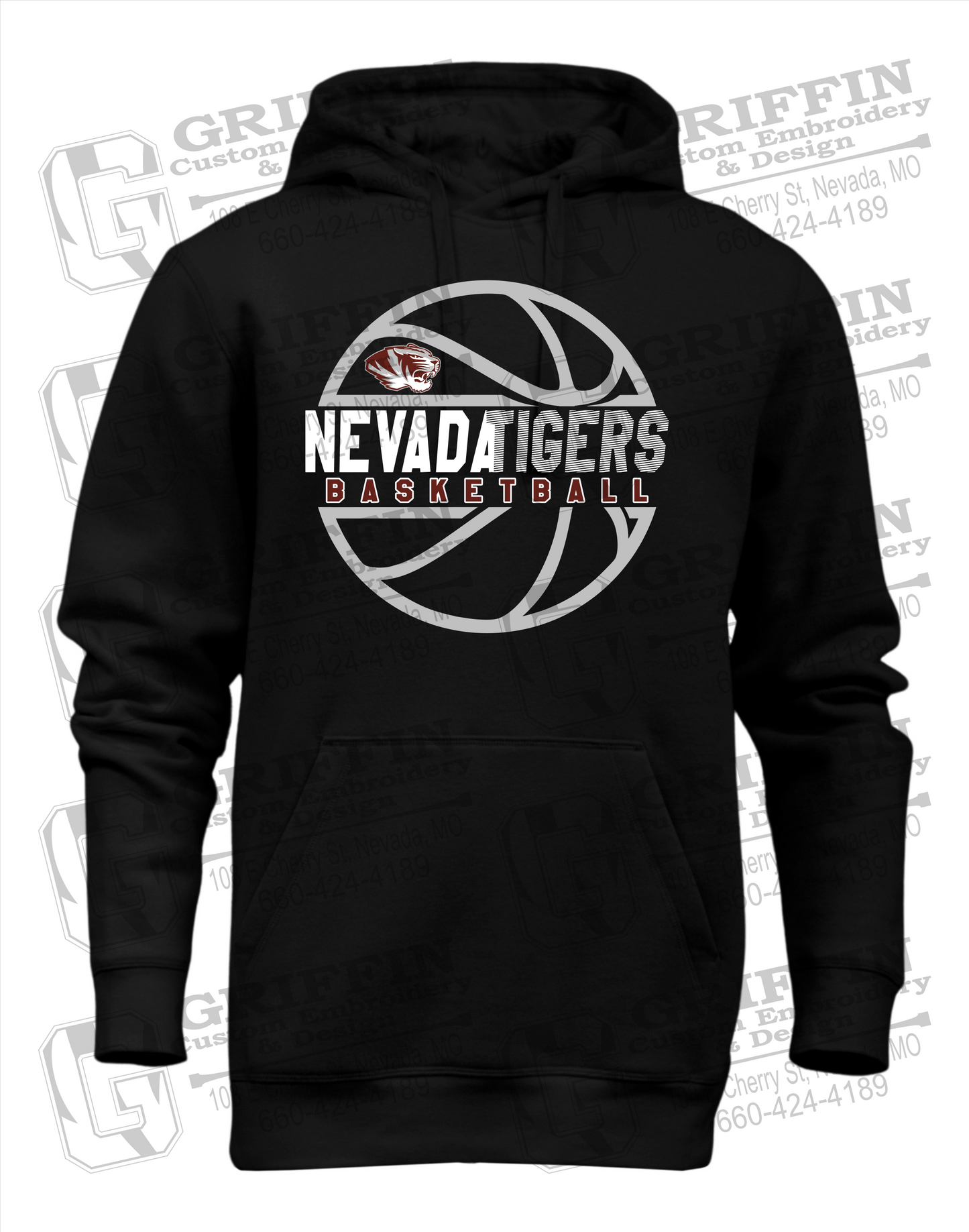 Heavyweight Fleece Hoodie - Basketball - Nevada Tigers 19-V