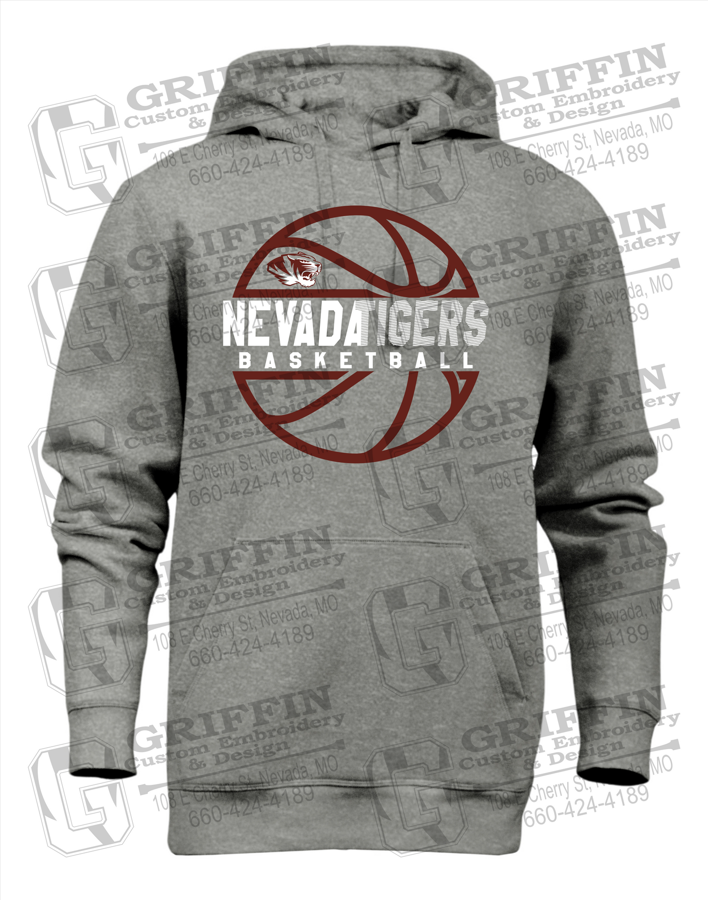 Heavyweight Fleece Hoodie - Basketball - Nevada Tigers 19-V