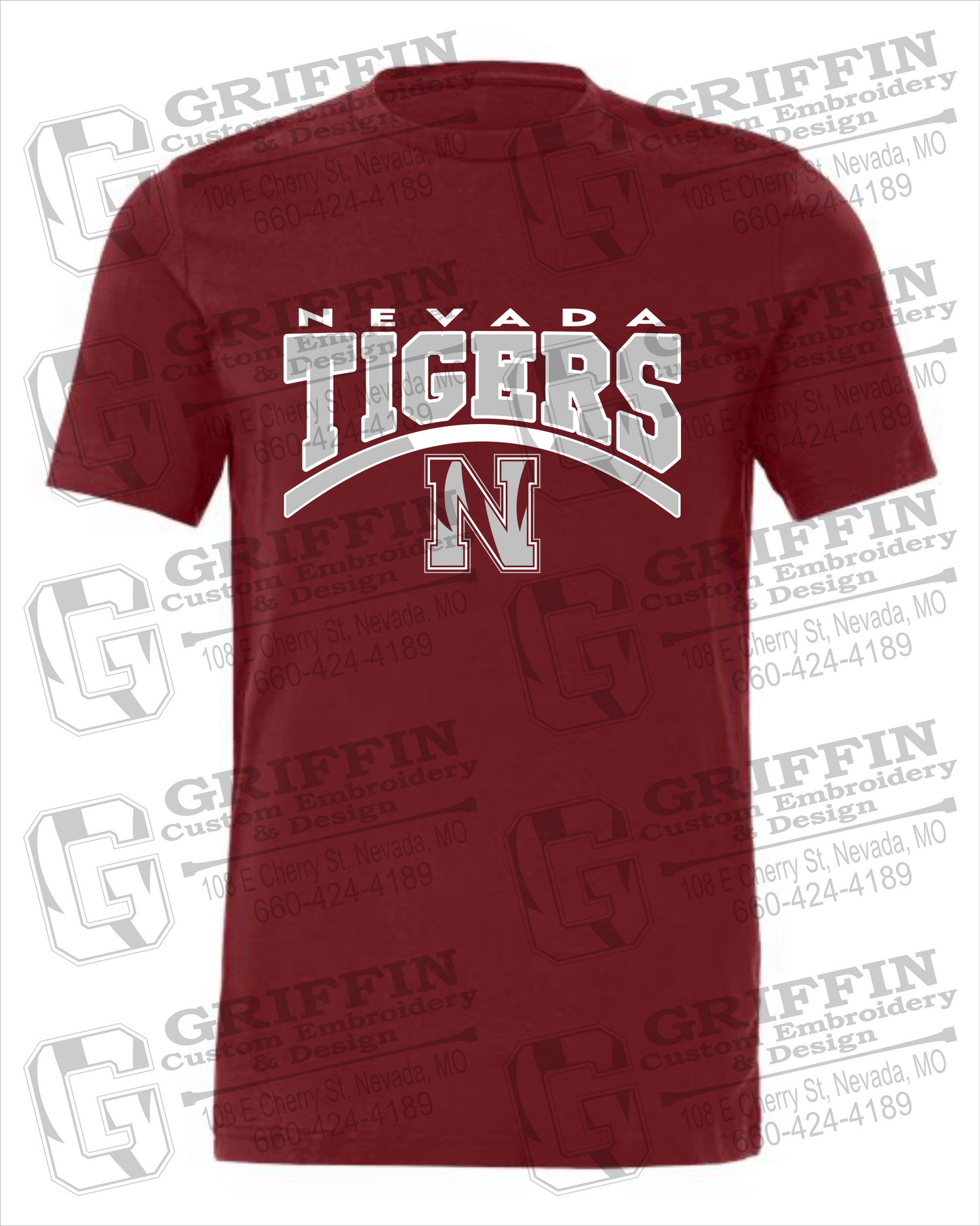 Nevada Tigers 20-Q 100% Cotton Short Sleeve T-Shirt