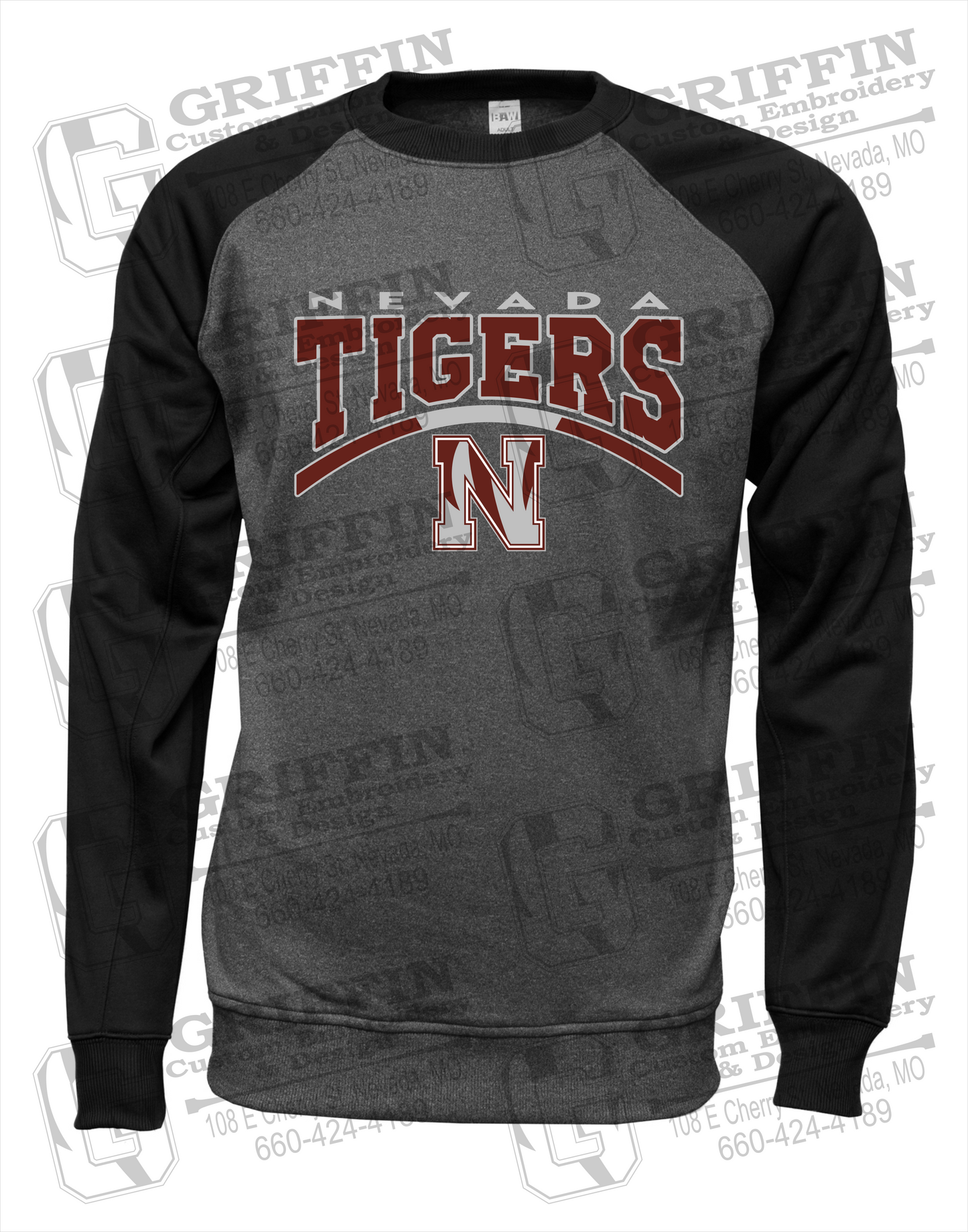Nevada Tigers 20-Q Raglan Sweatshirt