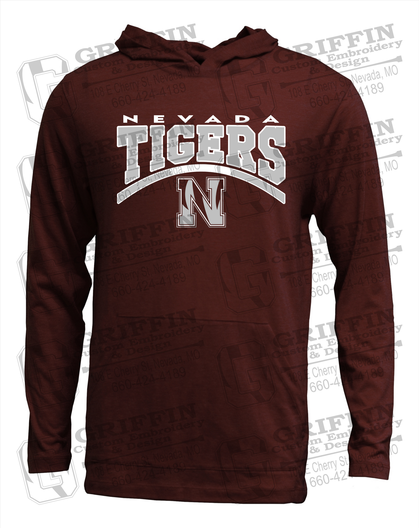 Soft-Tek T-Shirt Hoodie - Nevada Tigers 20-Q