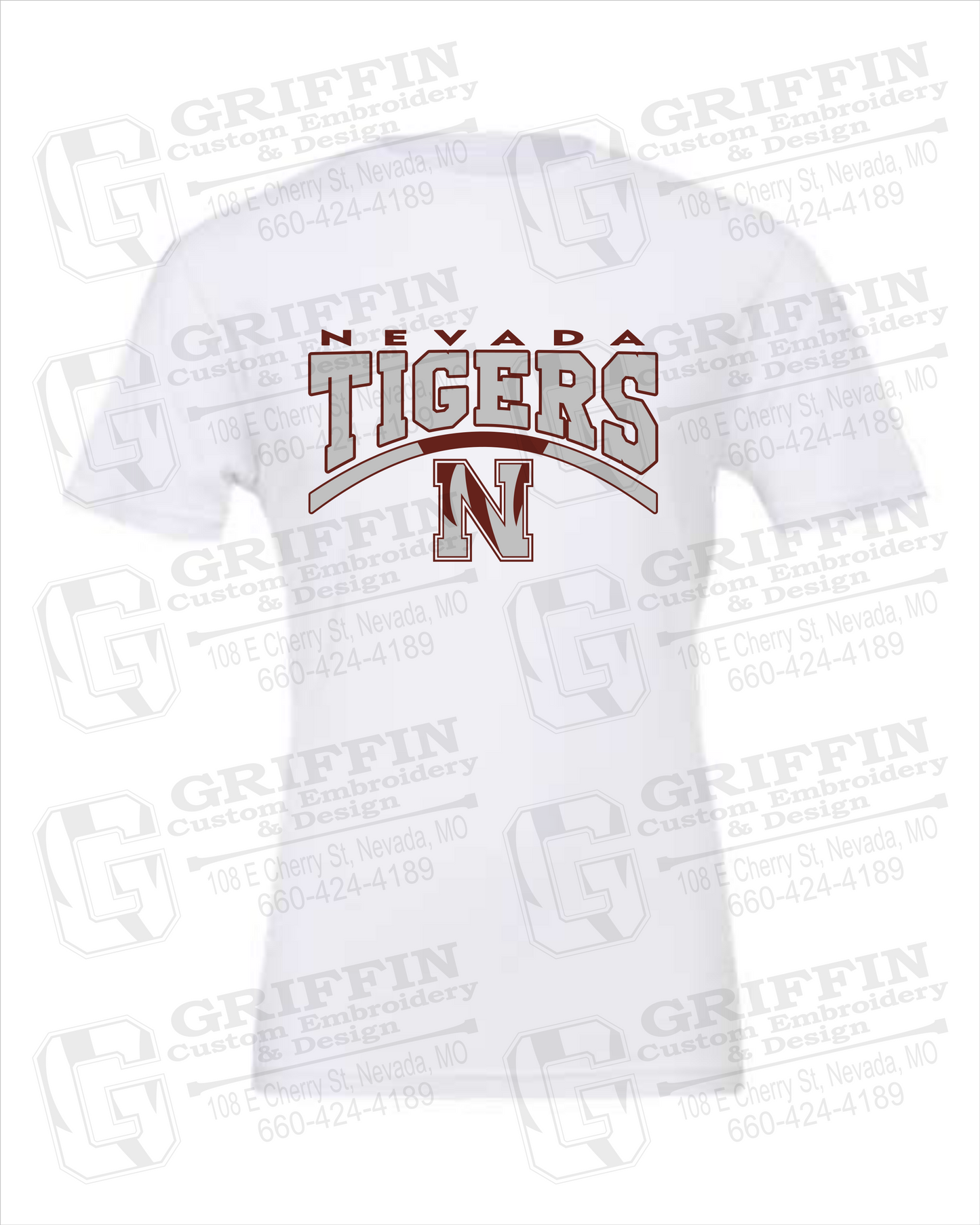Nevada Tigers 20-Q 100% Cotton Short Sleeve T-Shirt