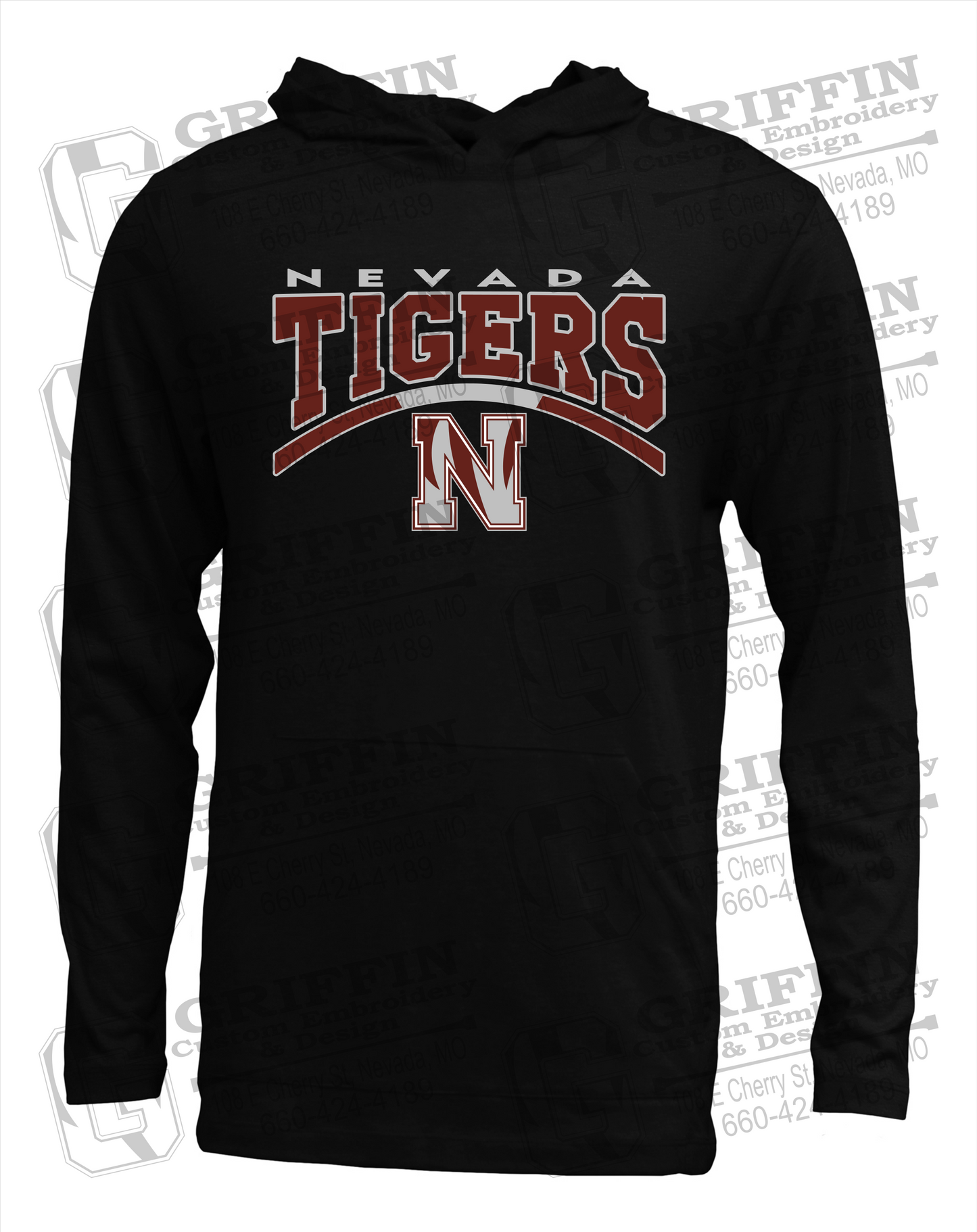 Soft-Tek T-Shirt Hoodie - Nevada Tigers 20-Q