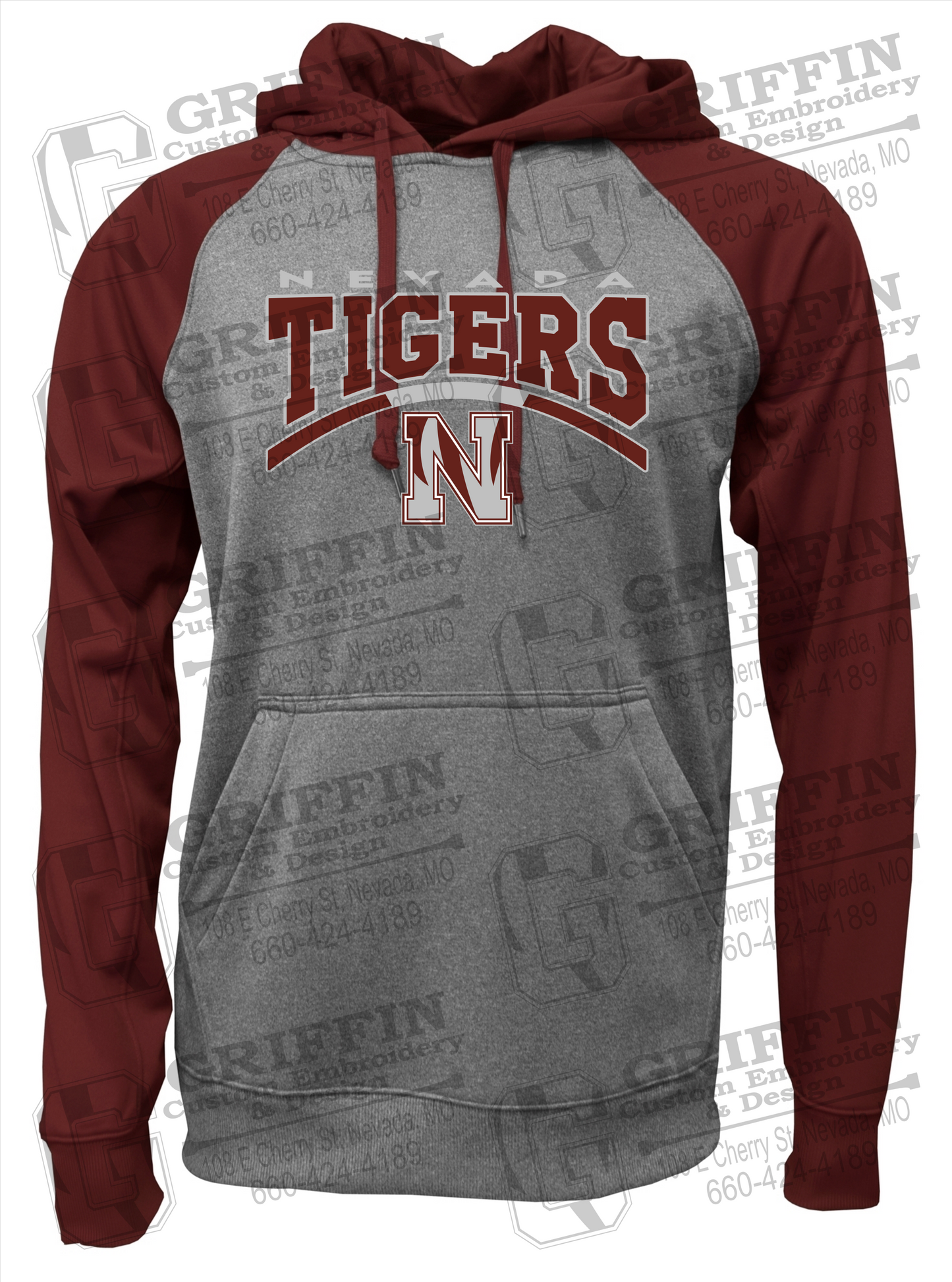 Performance Fleece Raglan Hoodie - Nevada Tigers 20-Q