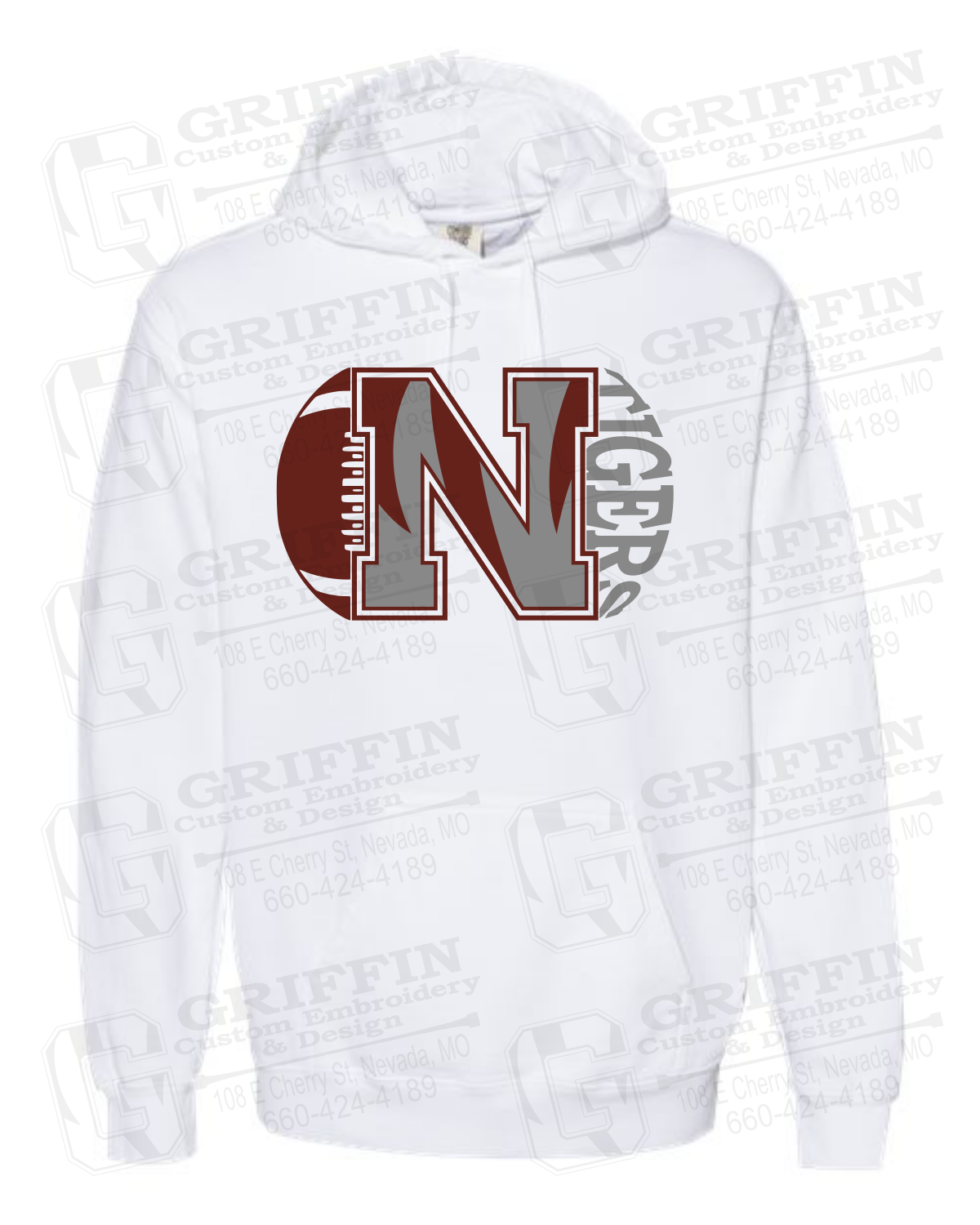 Comfort Colors Hoodie - Football - Nevada Tigers 20-S