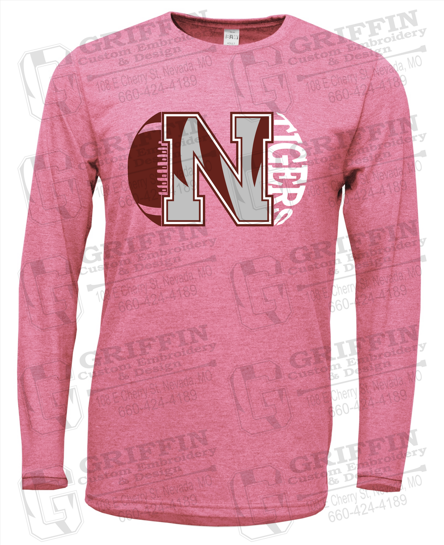 Soft-Tek Long Sleeve T-Shirt - Football - Nevada Tigers 20-S
