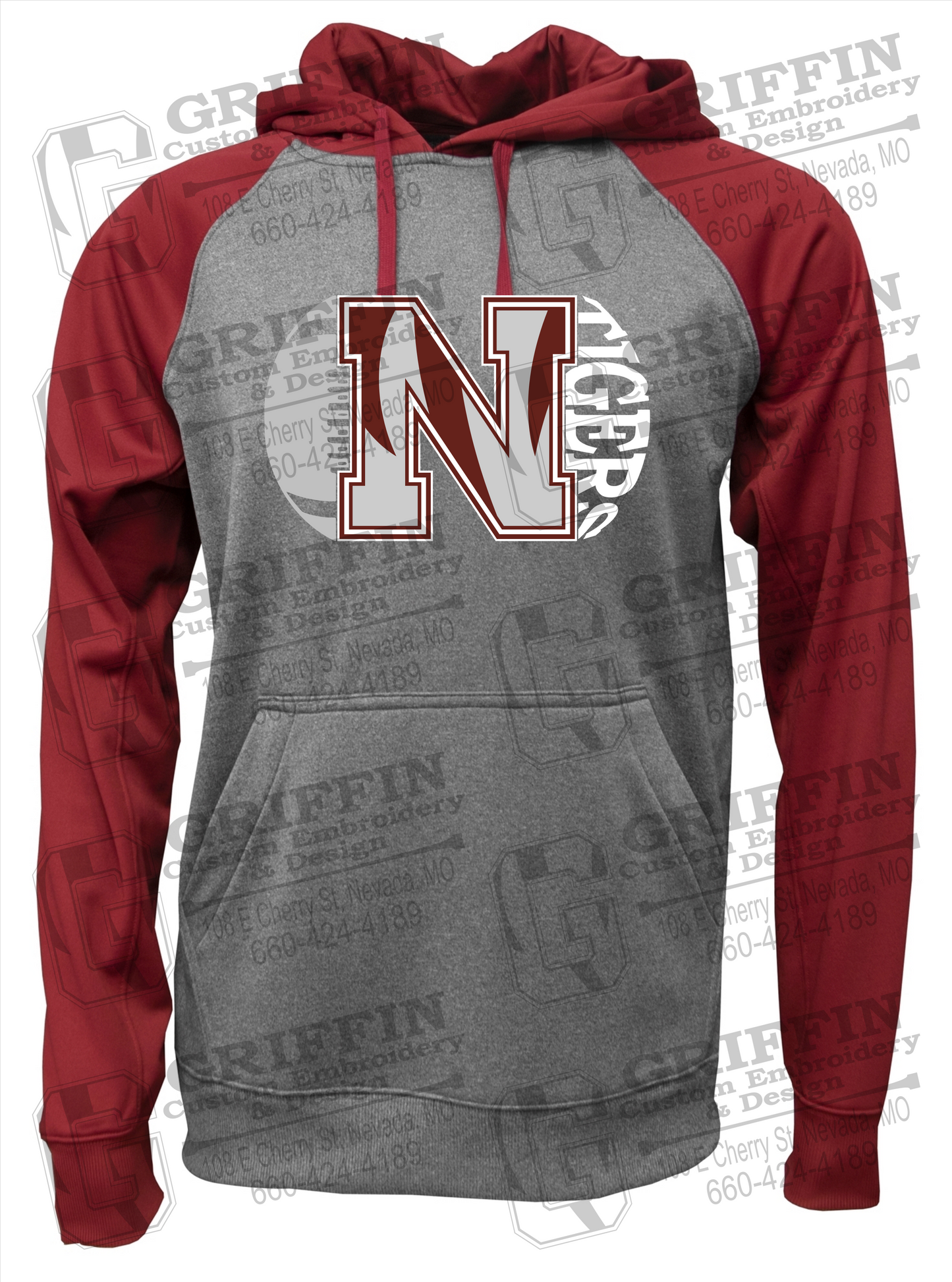 Performance Fleece Raglan Hoodie - Football - Nevada Tigers 20-S