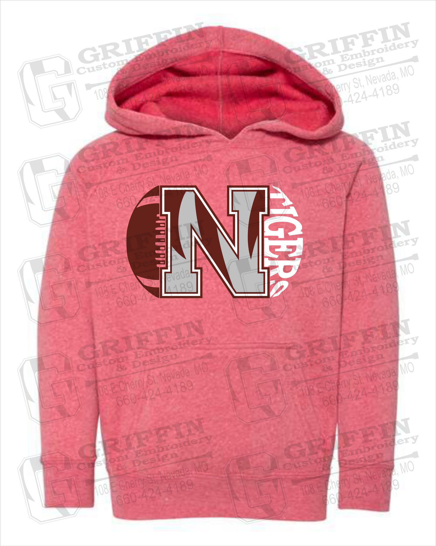 Toddler Hoodie - Football - Nevada Tigers 20-S