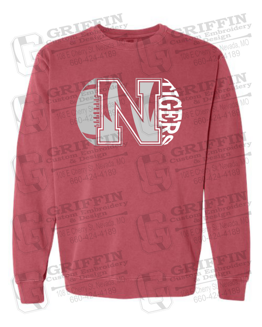 Comfort Colors Crewneck Sweatshirt - Football - Nevada Tigers 20-S
