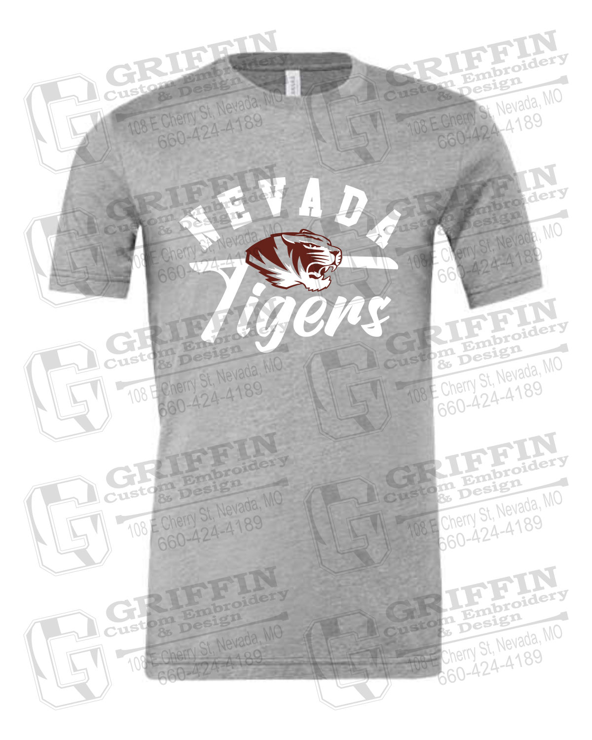 Cotton Short Sleeve T-Shirt - Nevada Tigers 20-Z