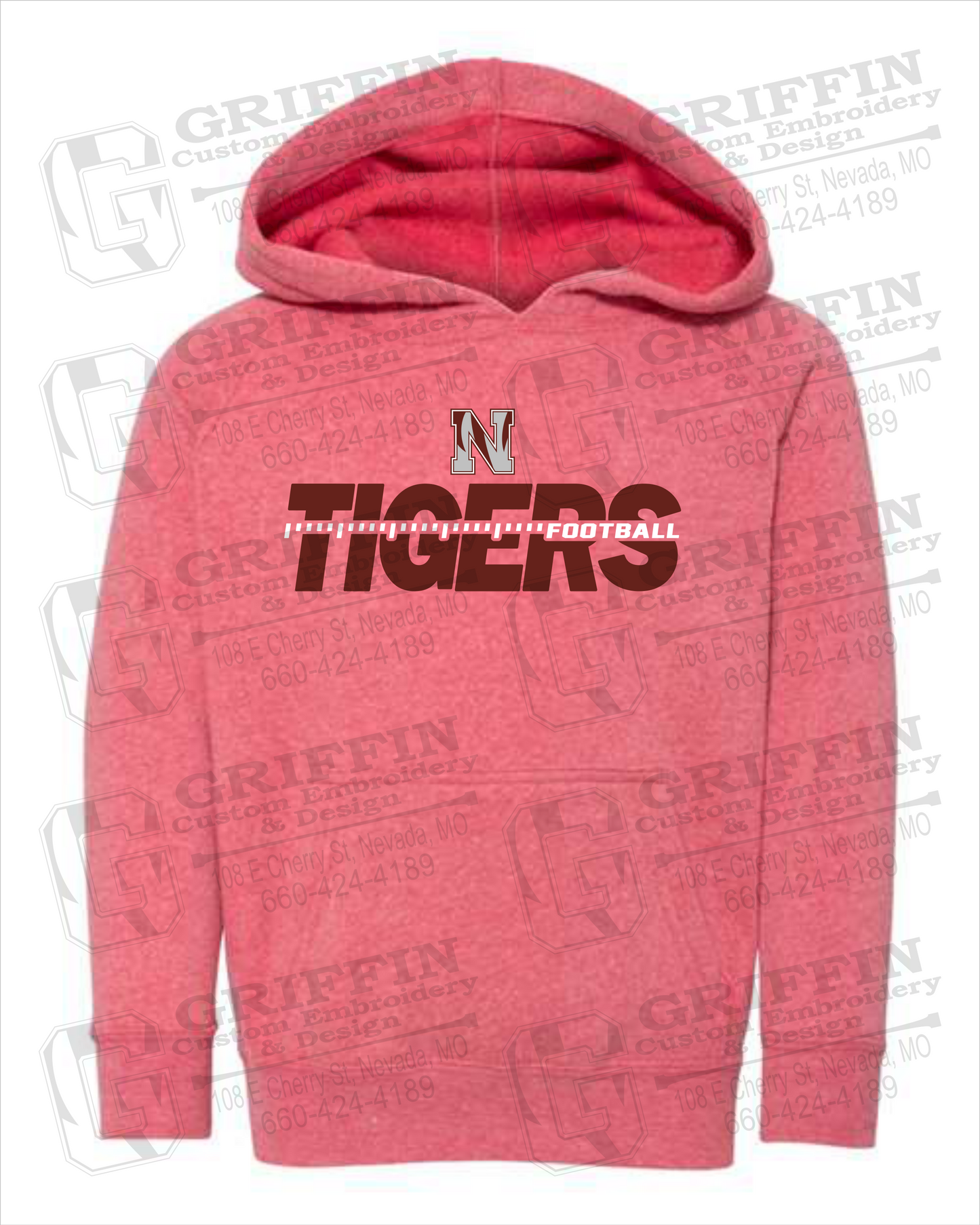 Toddler Hoodie - Football - Nevada Tigers 21-D