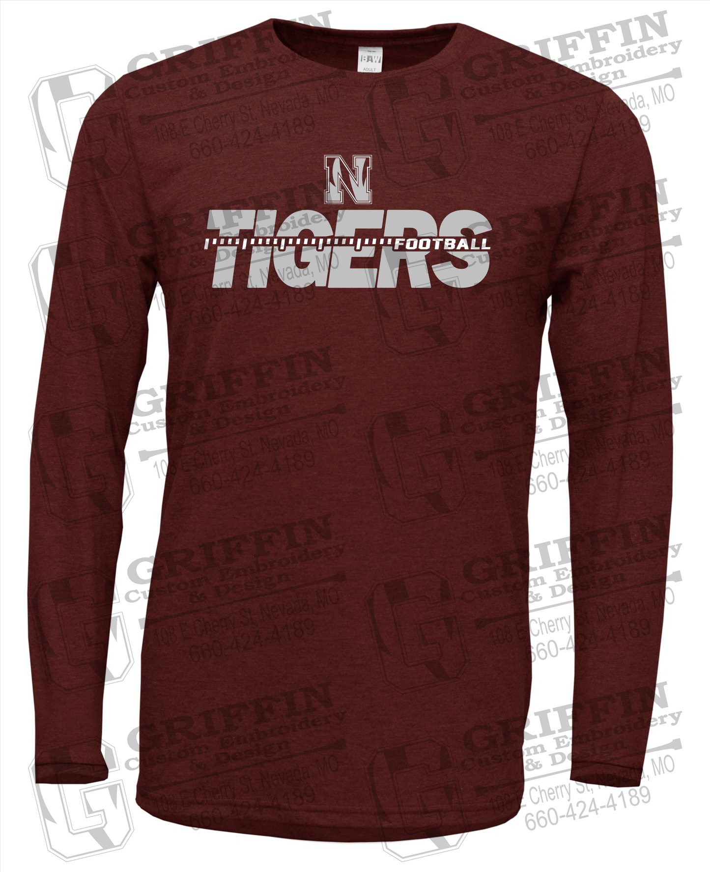 Nevada Tigers 21-D Long Sleeve T-Shirt - Football