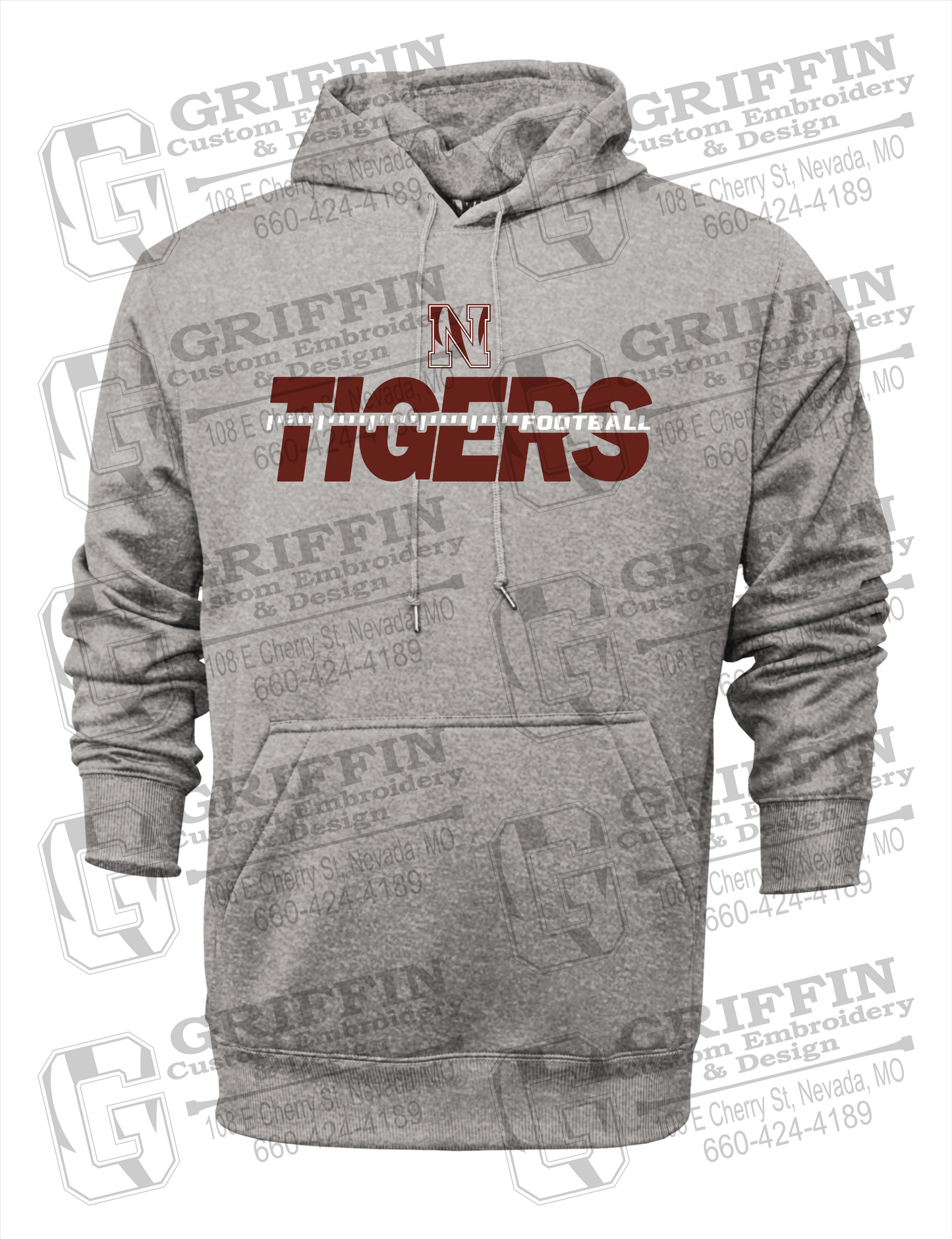 Performance Fleece Hoodie - Football - Nevada Tigers 21-D