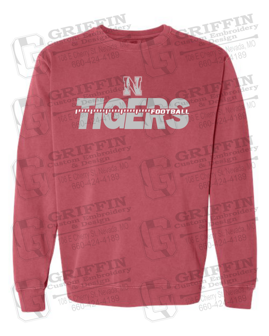 Comfort Colors Crewneck Sweatshirt - Football - Nevada Tigers 21-D
