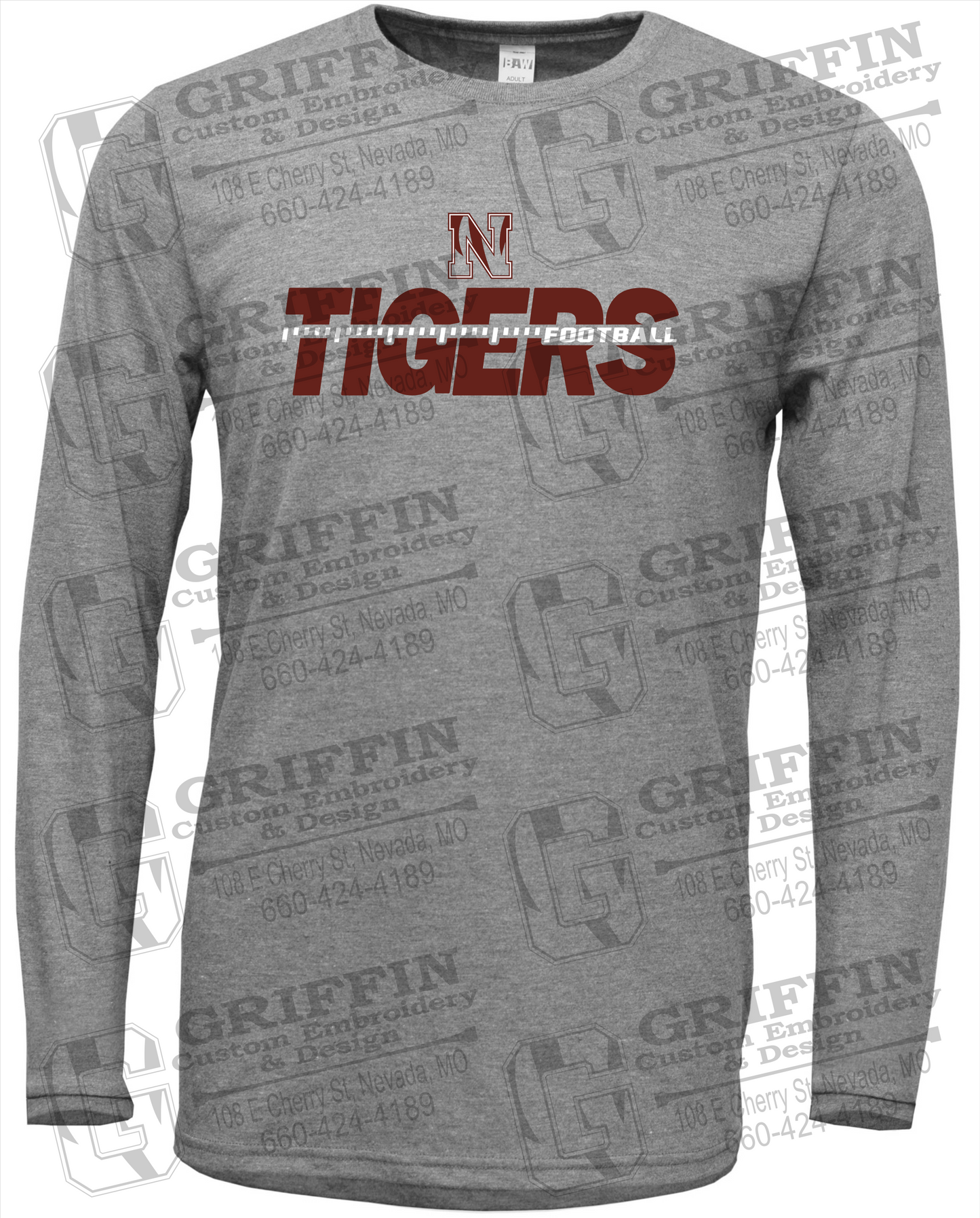 Nevada Tigers 21-D Long Sleeve T-Shirt - Football