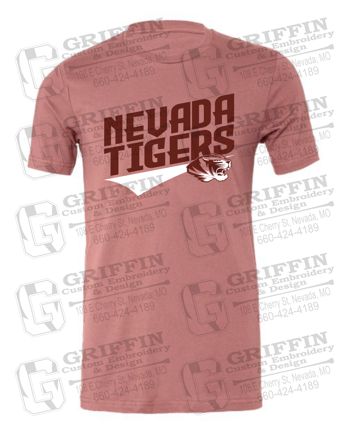 Cotton Short Sleeve T-Shirt - Nevada Tigers 21-E