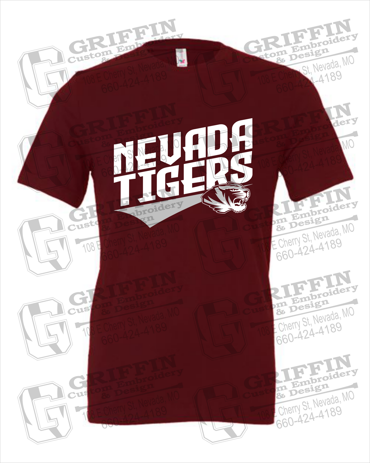 Cotton Short Sleeve T-Shirt - Nevada Tigers 21-E
