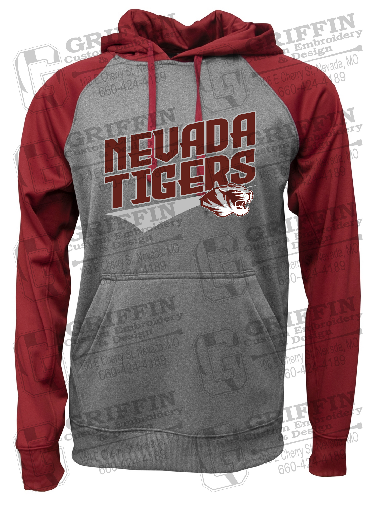Performance Fleece Raglan Hoodie - Nevada Tigers 21-E