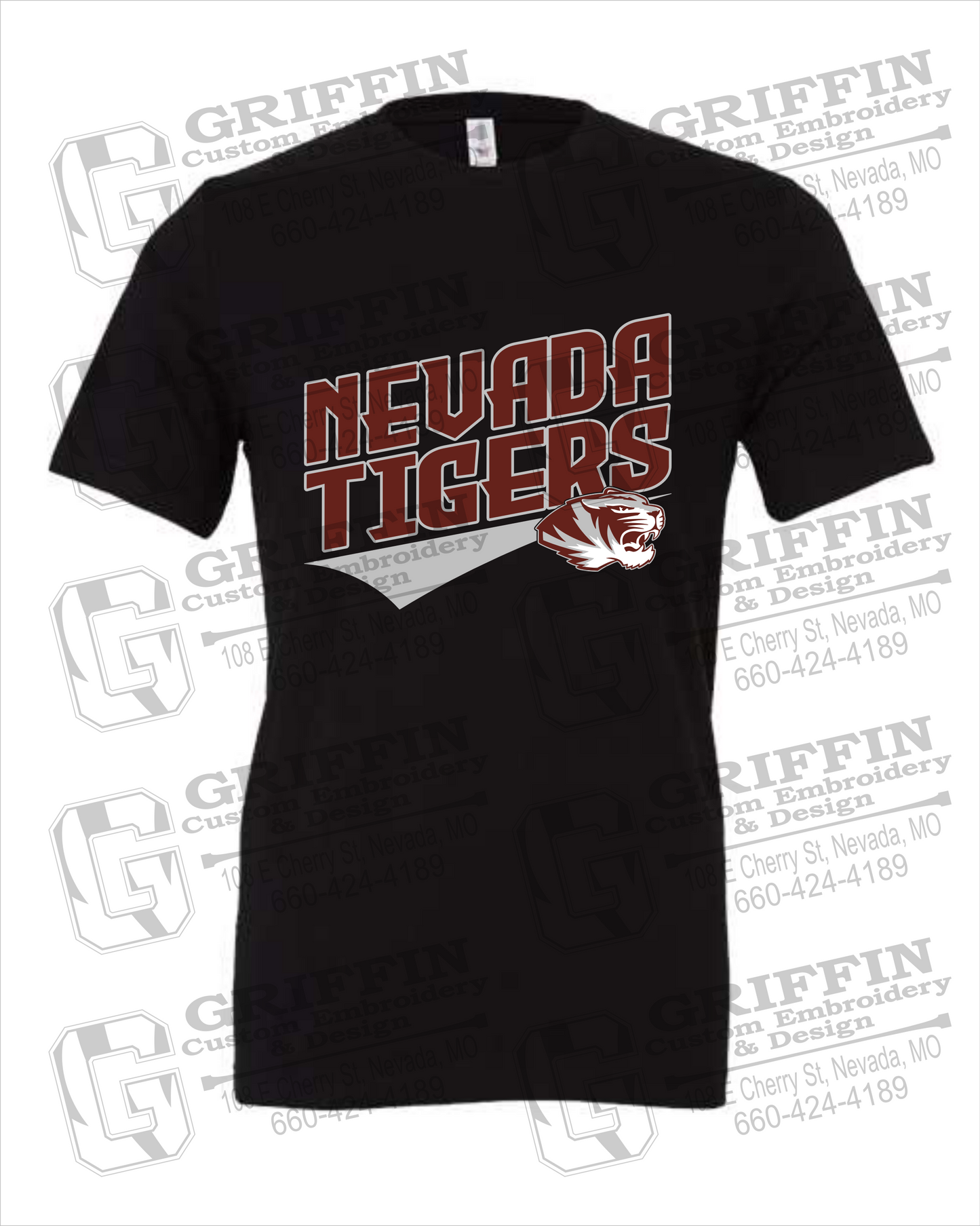Cotton Short Sleeve T-Shirt - Nevada Tigers 21-E