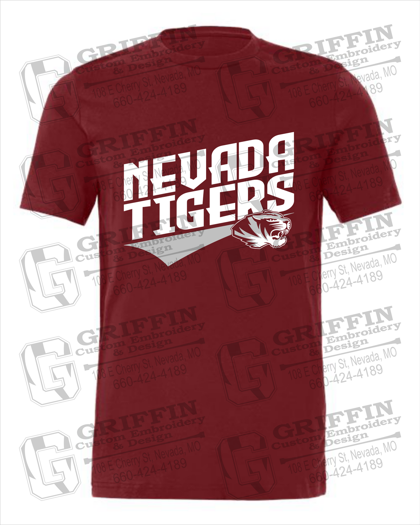 Cotton Short Sleeve T-Shirt - Nevada Tigers 21-E