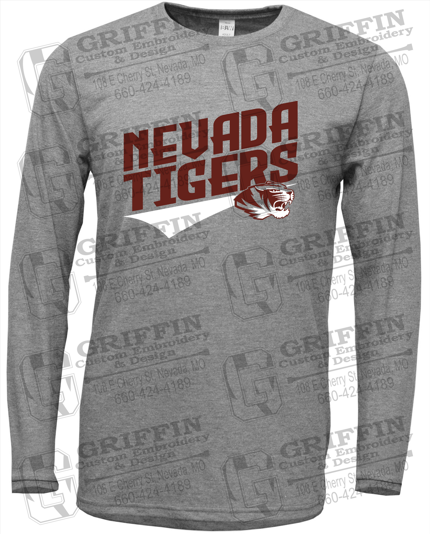 Soft-Tek Long Sleeve T-Shirt - Nevada Tigers 21-E